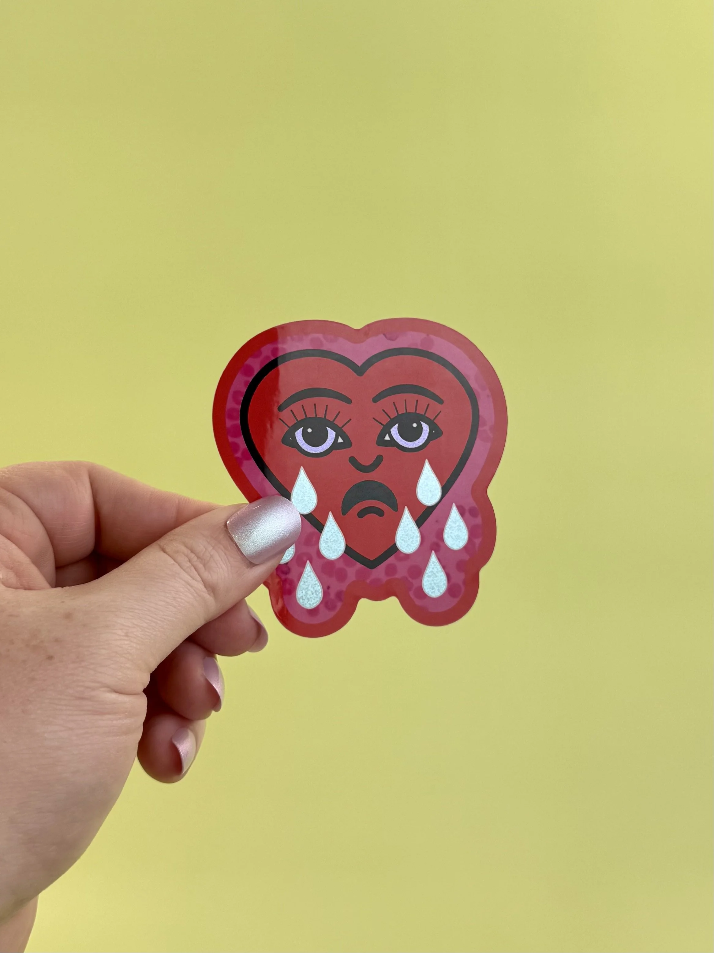 Crybaby Heart Sticker — Kabouter Creative
