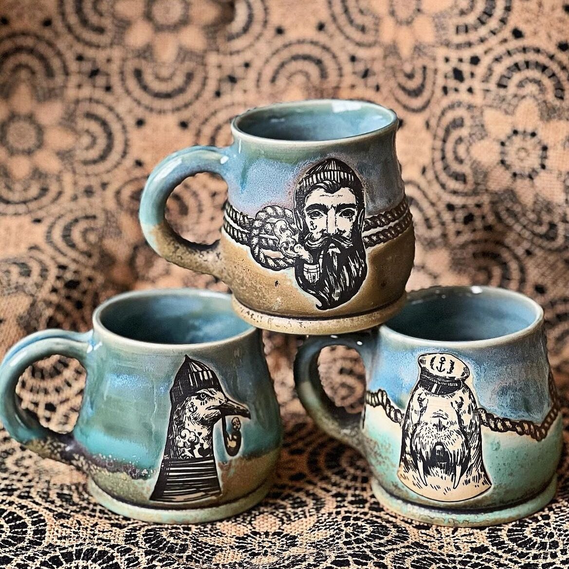 Ahoy matey!!! 🌊Check out these incredible mugs made by @eandm_ceramics 😍  discover more treasures in store, open till 4pm today.

#ArtisansAlleyWangaratta #Wangaratta #CraftedLocally #CreativeHub #ShopLocal #theartisansalley #handmadegifts #Handmad