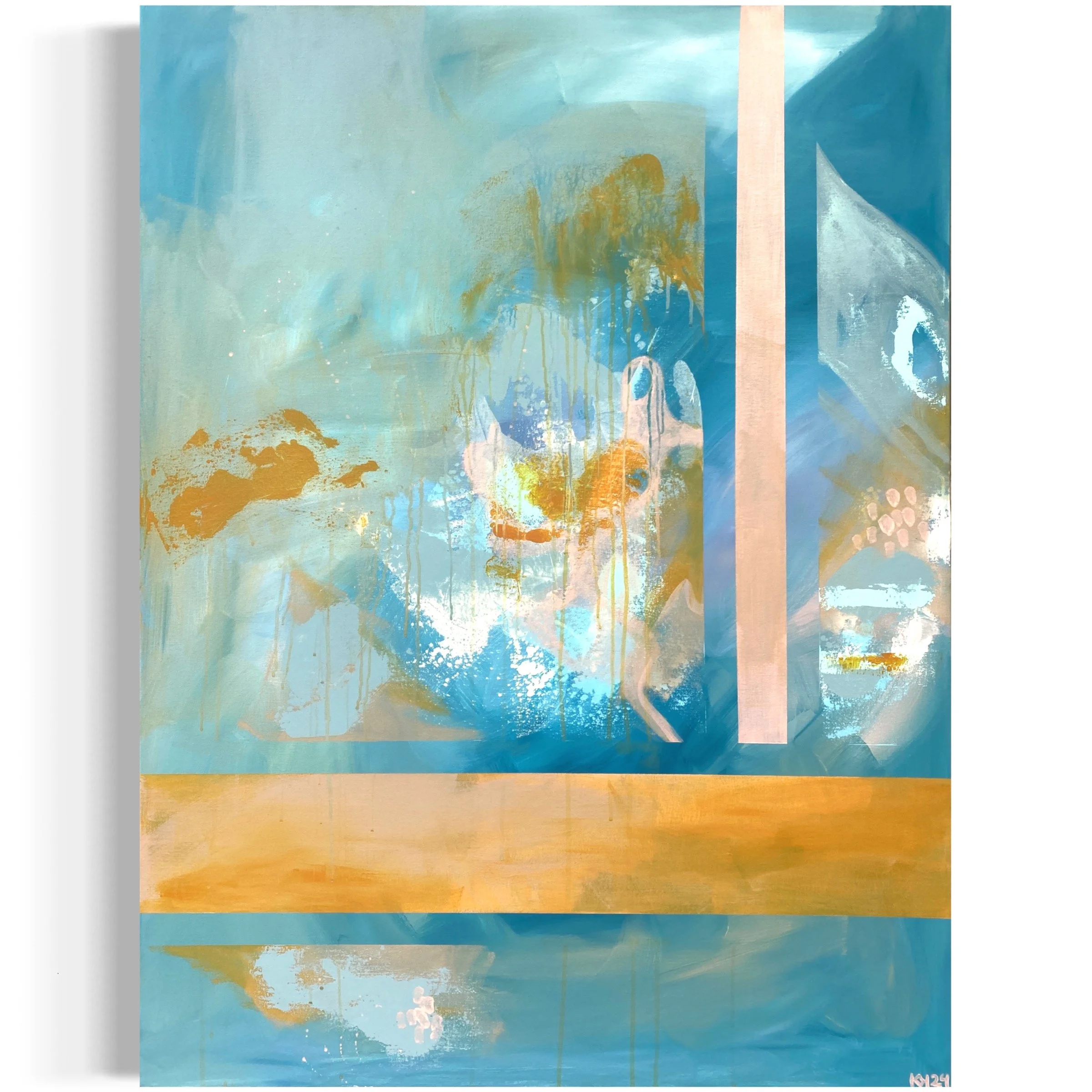 Abstract painting with a rich texture