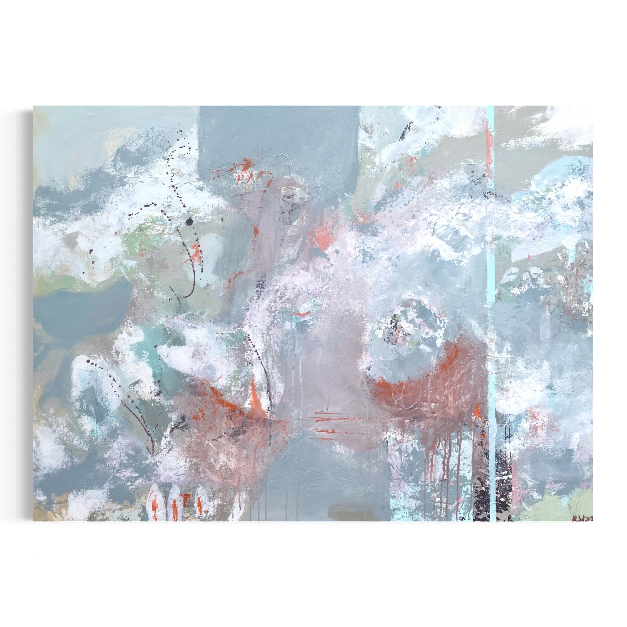 abstract painting, mixed media, rich texture