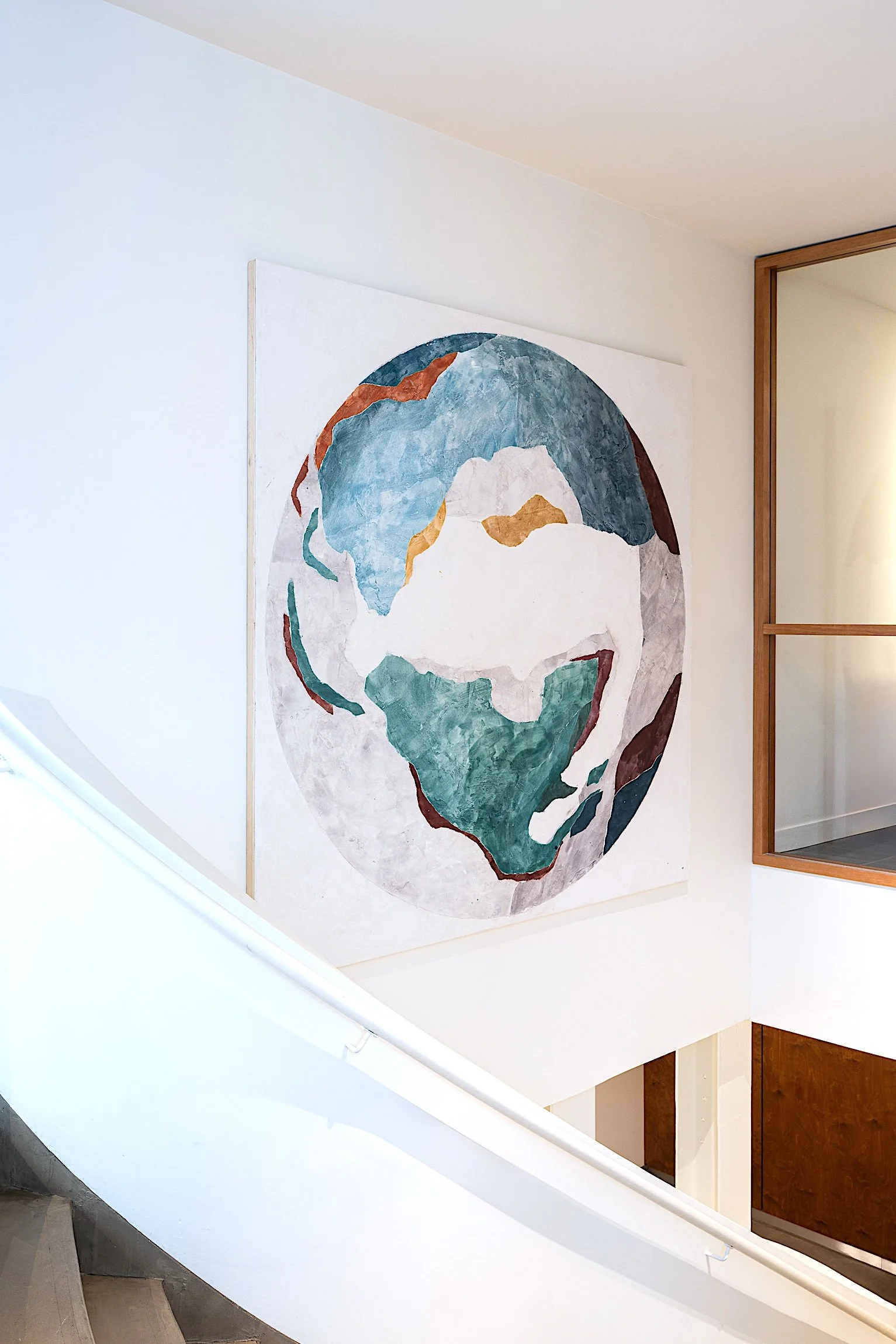Terra (Hope), vue d'installation, Atica, 200 x 200 cm, 2025, buon fresco sur panneau de bois, Courtesy Clara Darrason © Juliette Dumas, photographie Holly Fogg.jpg