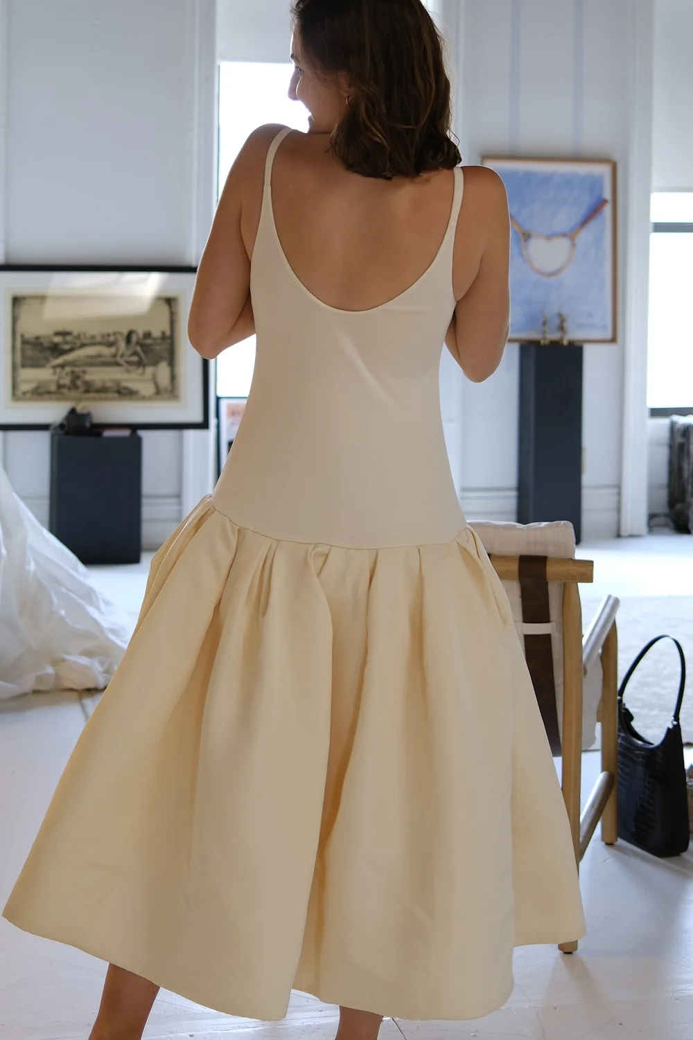khaite drop waist dress Khaite Lynette Midi Dress (US 4-8) — Double Happiness Bridal