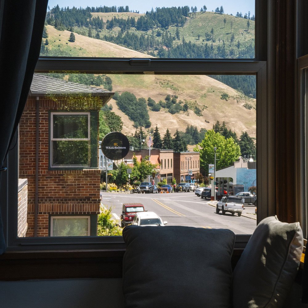 A look through Inn window at White Salmon