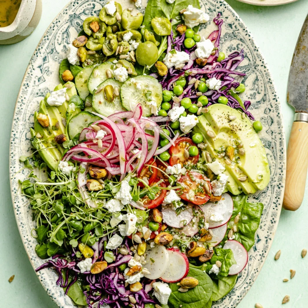 A Taste of Spring - Spring Salad with Lemon Basil Vinaigrette