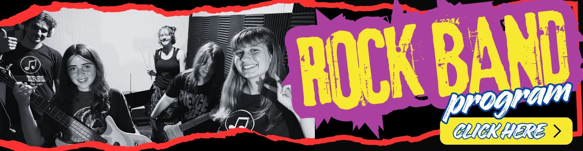 Sunshine Coast Rock Band Workshops for teenagers