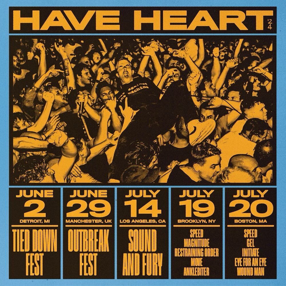 Excited for these guys to be playing again! Tickets available now: HaveHeart2024.com