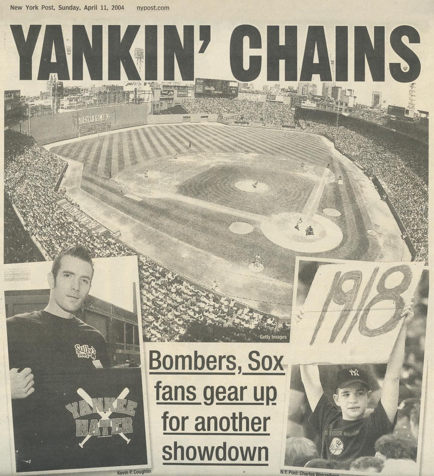 20 years ago today, the NY Post ran a story about the Red Sox / Yankees rivalry that included a photo of me selling &ldquo;Yankee Hater&rdquo; tees on the sidewalk outside of Fenway Park. Boston hadn&rsquo;t won a World Series in 86 years and Sox fan