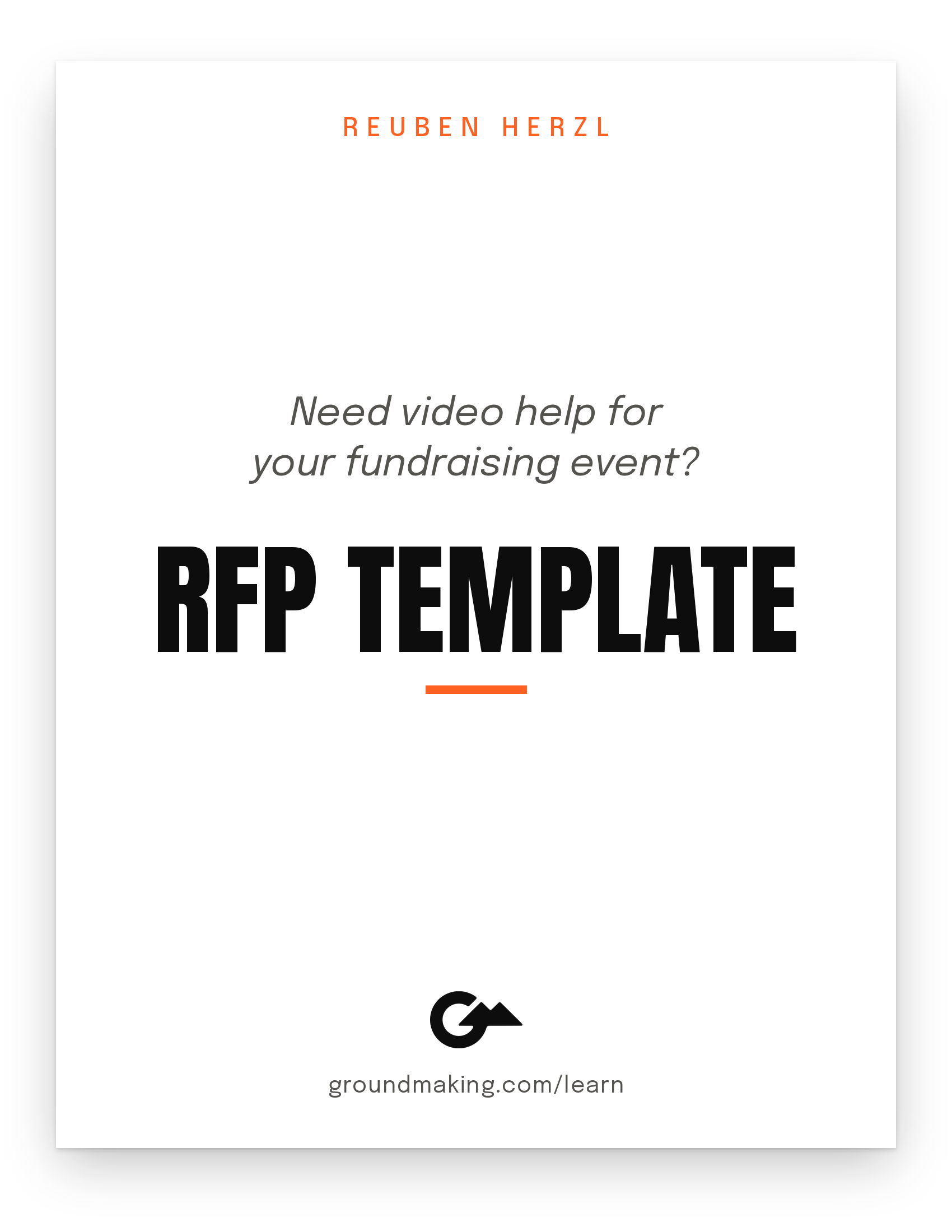 Cover of the RFP Template