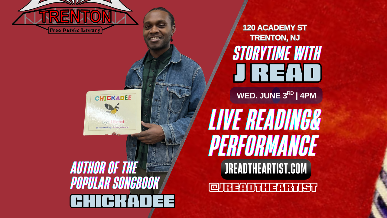J Read Live Reading/Performance at Trenton Public Library 