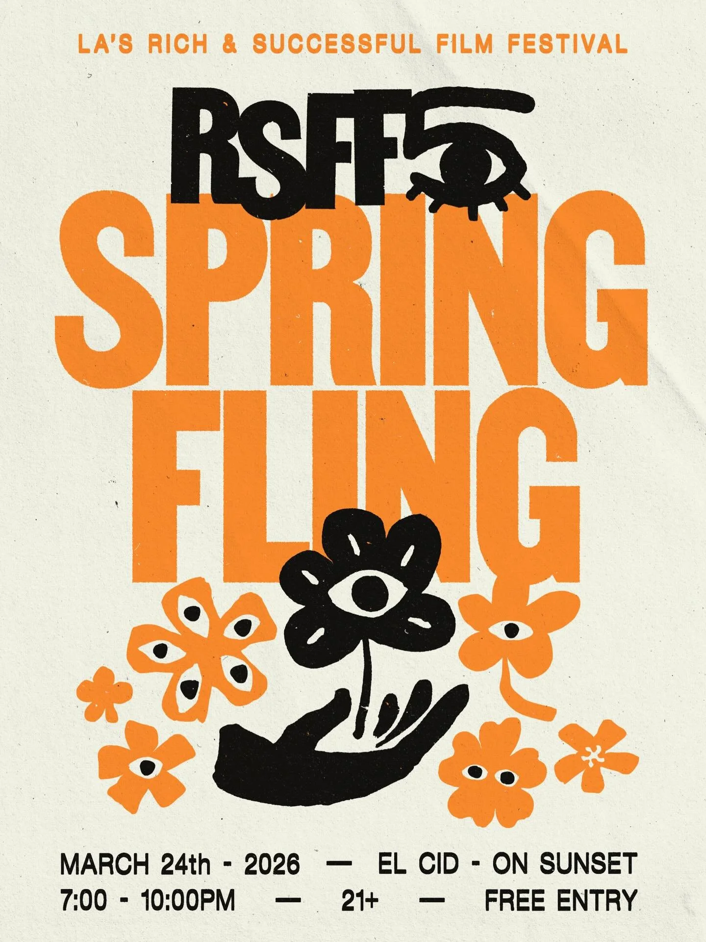 🌺 SPRING HAS SPRUNG 🌺

Come have a drink with us! Meet RSFF filmmakers and team members, hang with the LA filmmaking community and discover the secrets to becoming egregiously wealthy and prosperous.

RSVP through link in bio 💌

All attendees will