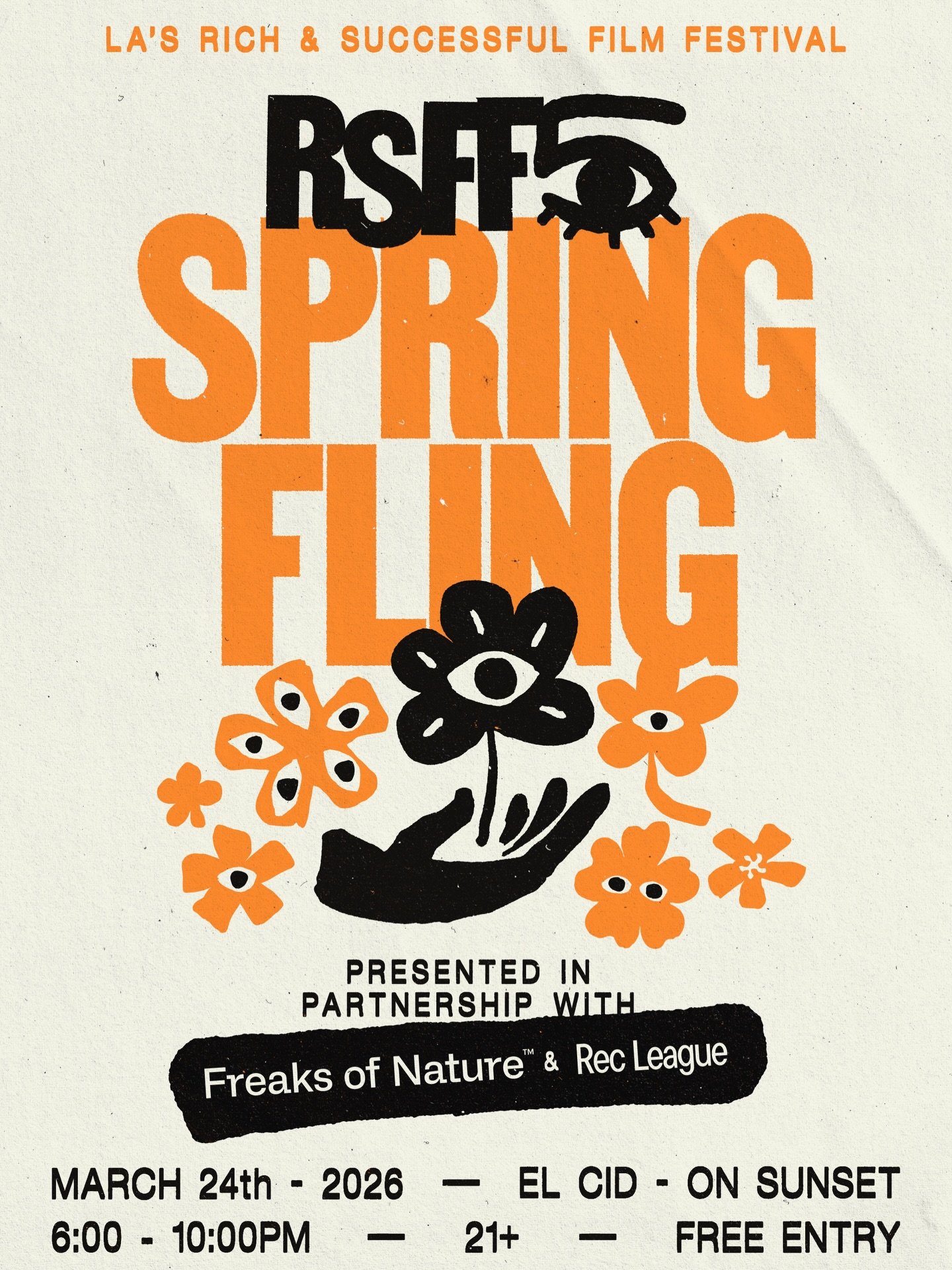 🌺 SPRING HAS SPRUNG 🌺

Come have a drink with us! Meet RSFF filmmakers and team members, hang with the LA filmmaking community and discover the secrets to becoming egregiously wealthy and prosperous.

RSVP through link in bio 💌

All attendees will