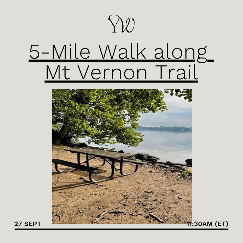 YaleWomen Washington DC Five-Mile Walk Along the Mount Vernon Trail