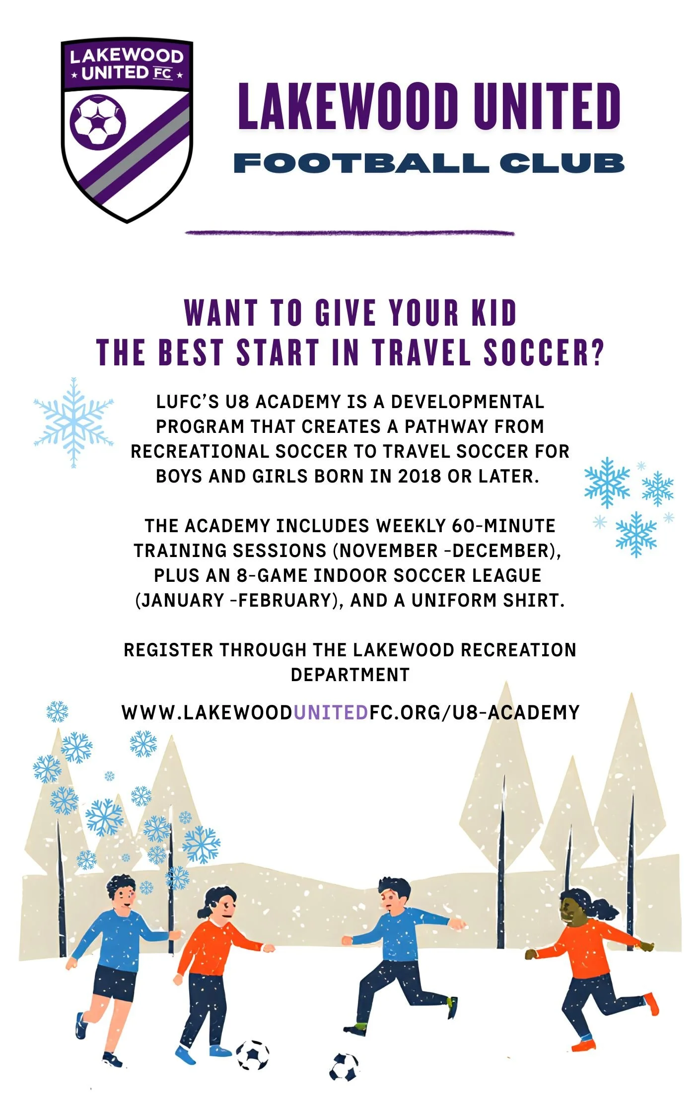 LUFC U8 Academy flyer