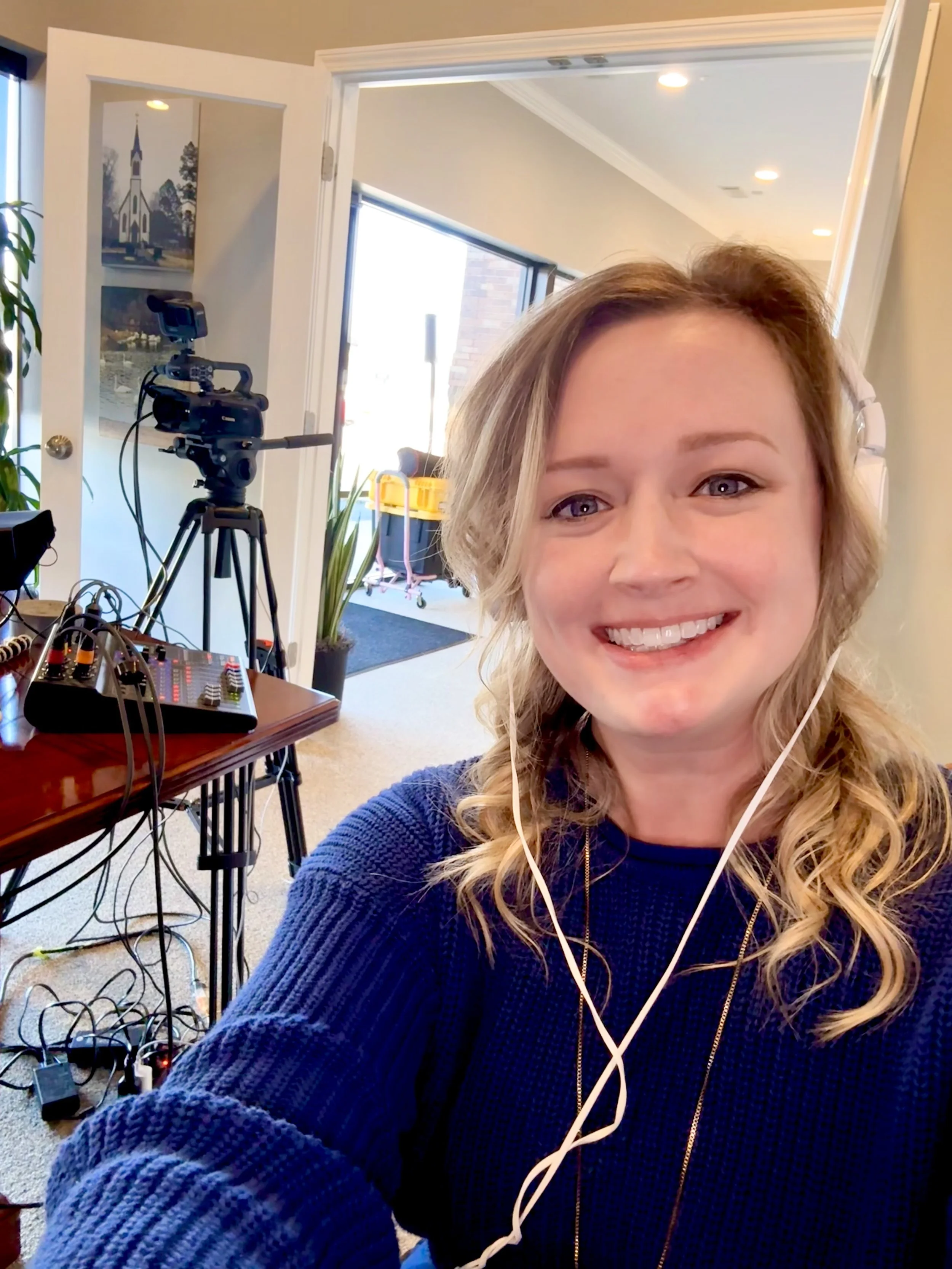 selfie at video deposition