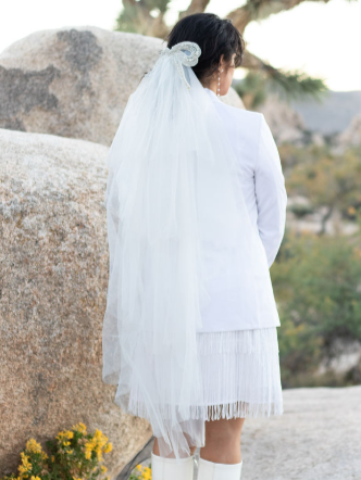 Triple Layer Fingertip Veil