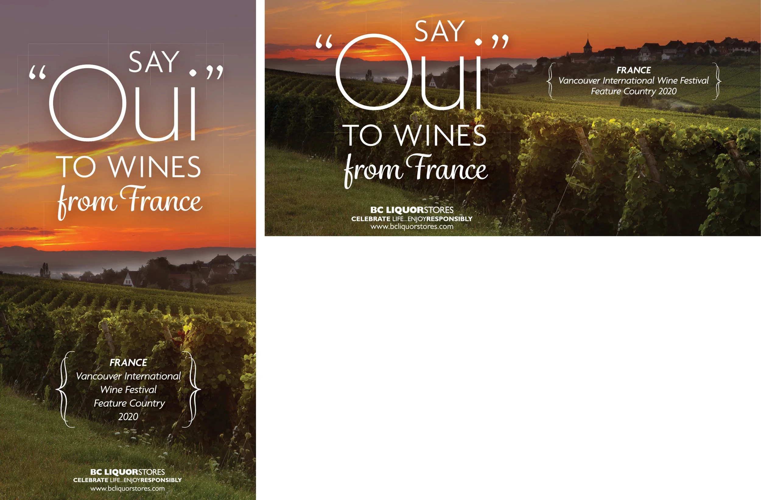 Designs Featuring Typography for 2019 BCL Wine fo France Campaign
