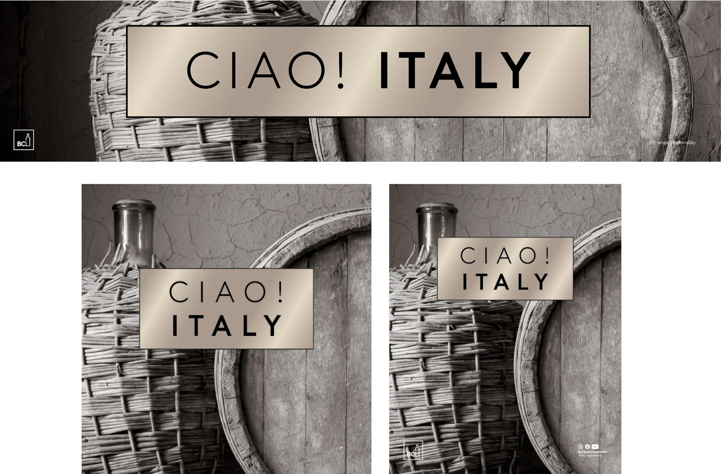 Designs for In-store Collateral: Mobile Wine Stand Signs and Single Backer Card