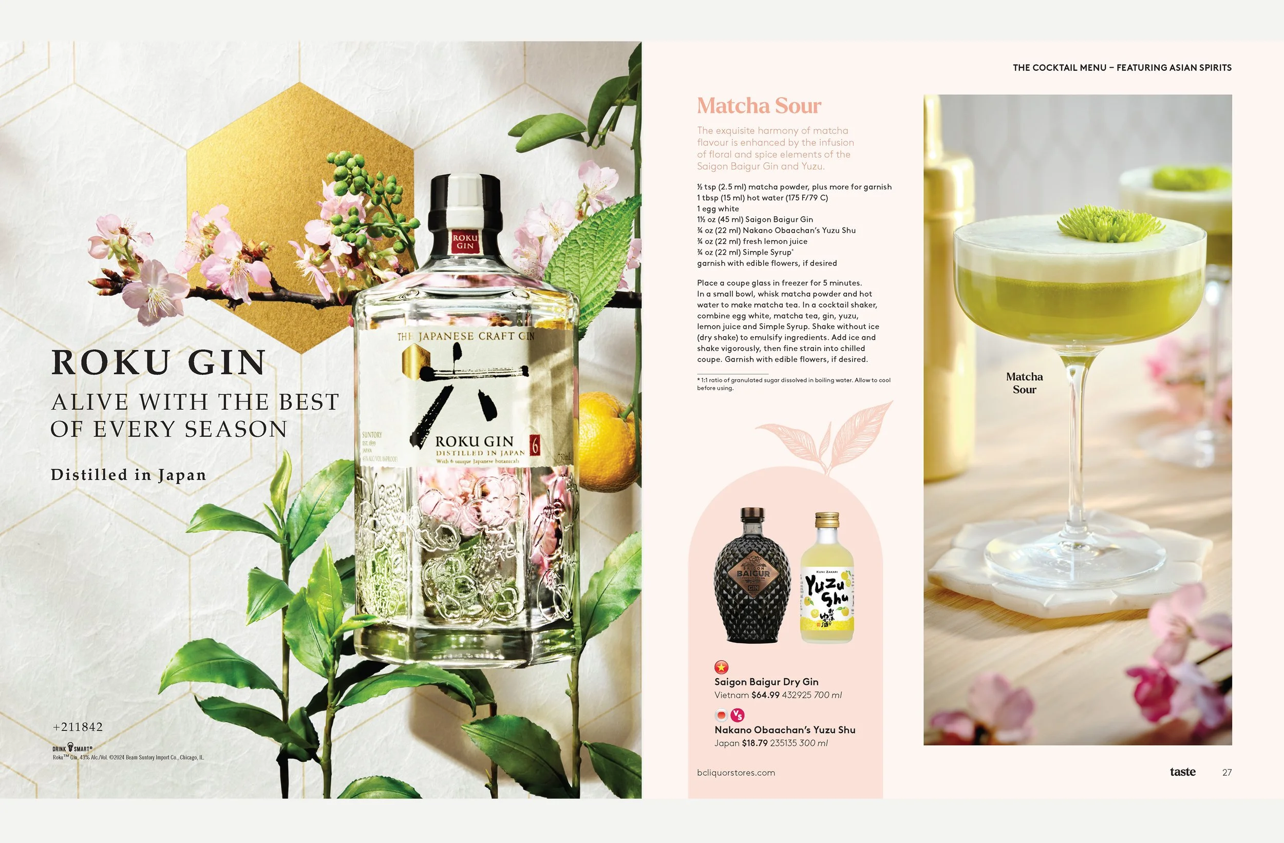 Spring 2024 – Sample “The Cocktail Menu”: Subsequent pages.