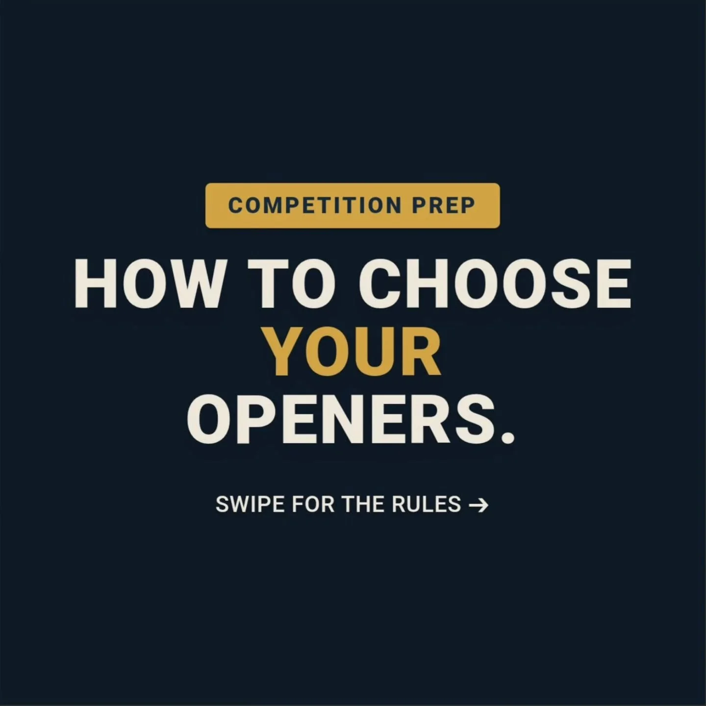 Your opener dictates your entire competition. Do not mess it up by letting your ego pick the weight. 🛑👇

​This weekend, the Amplitude roster is hitting their opening attempts to lock in exactly where they will start on game day.

​An opener is not 