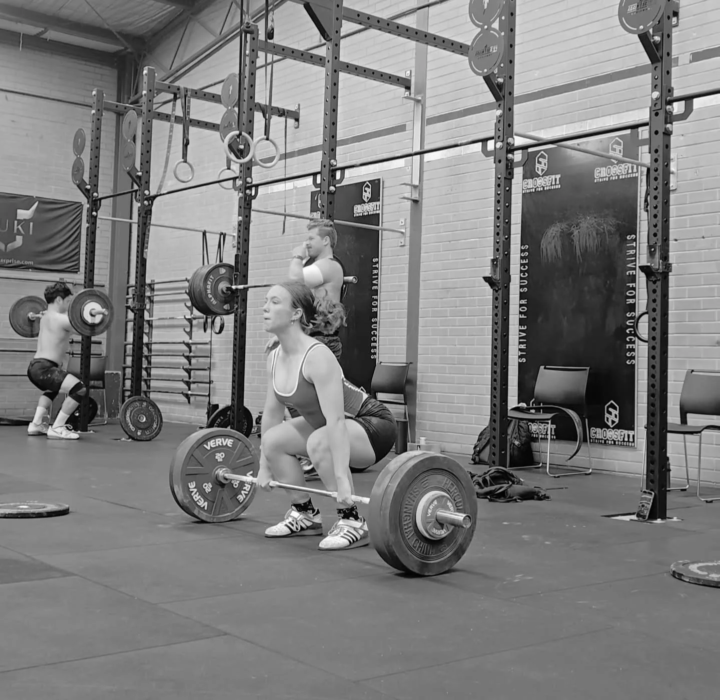 The lift is made before the barbell ever leaves the floor.

​Total focus on the setup. When you train in a room where everyone is putting in the work, the standard elevates itself.

​Head down. Do the work.

​#AmplitudeStrength #OlympicWeightlifting 