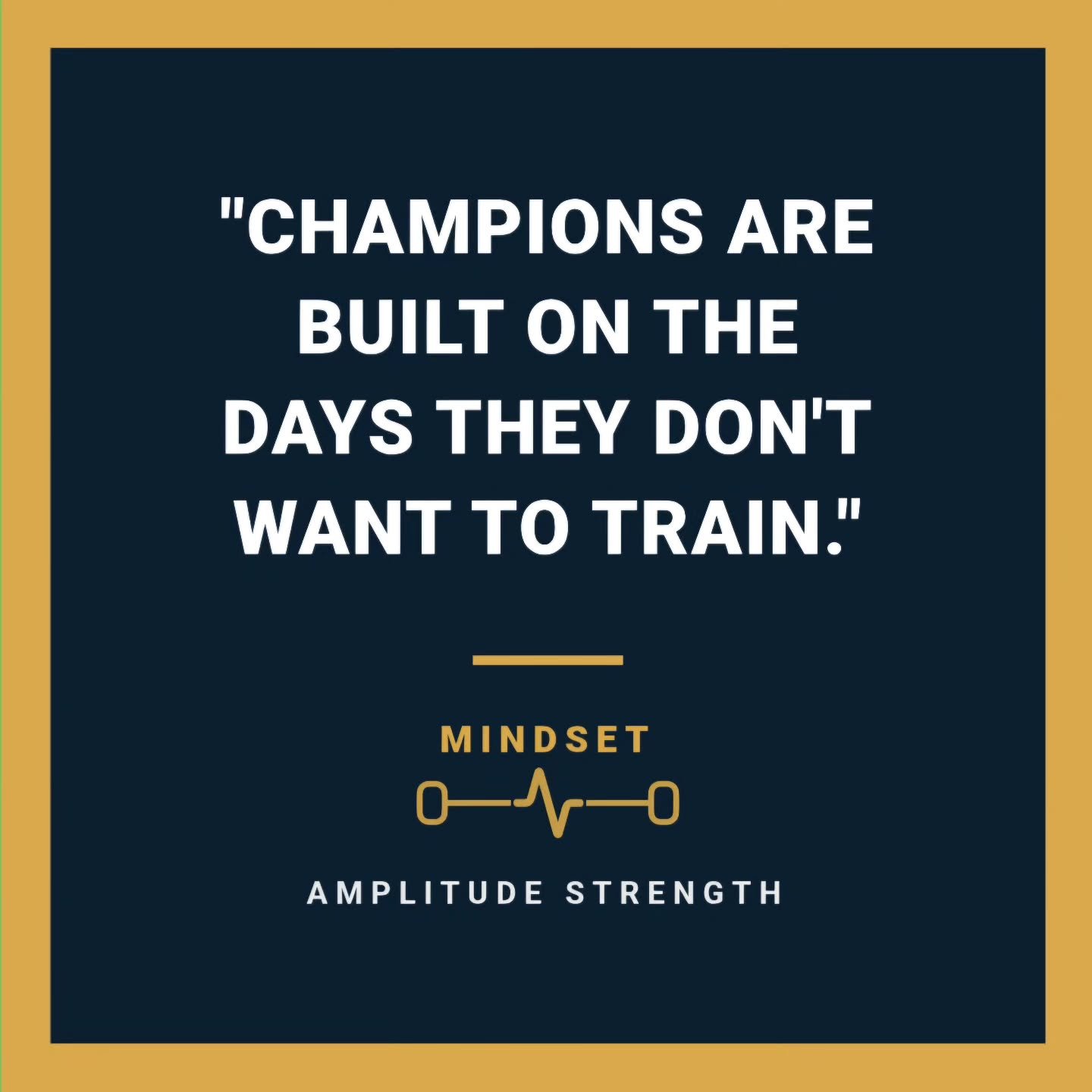 It is easy to train when you feel 100%, the barbell feels light, and the gym is buzzing.

​But the athletes who actually make progress are the ones who show up on the days they are tired, sore, and unmotivated. They don't try to redline; they just co