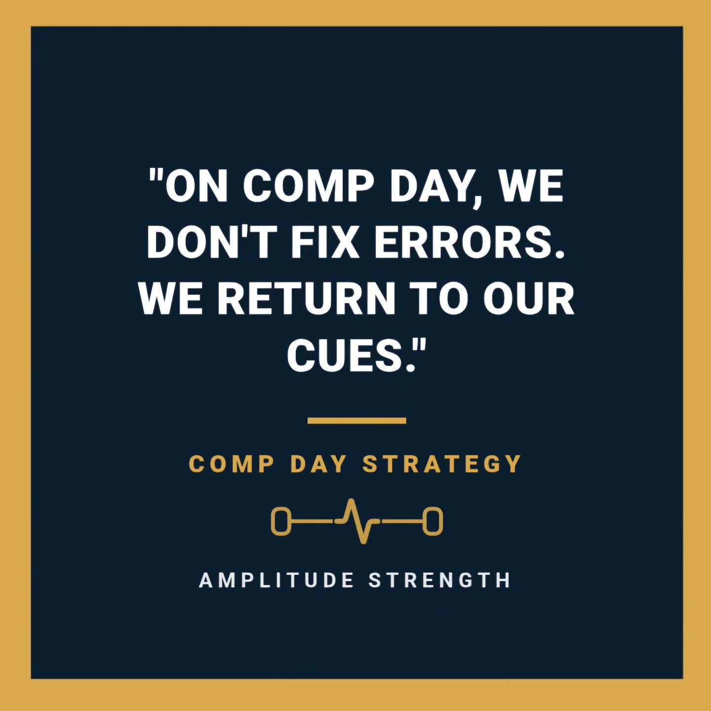 ​A massive mistake lifters make on competition day: trying to fix technique mid-session.

​When you miss a lift on the platform, adrenaline makes you want to overanalyze. "My hips shot up, my pull was slow, my chest dropped."

​Stop. Compet