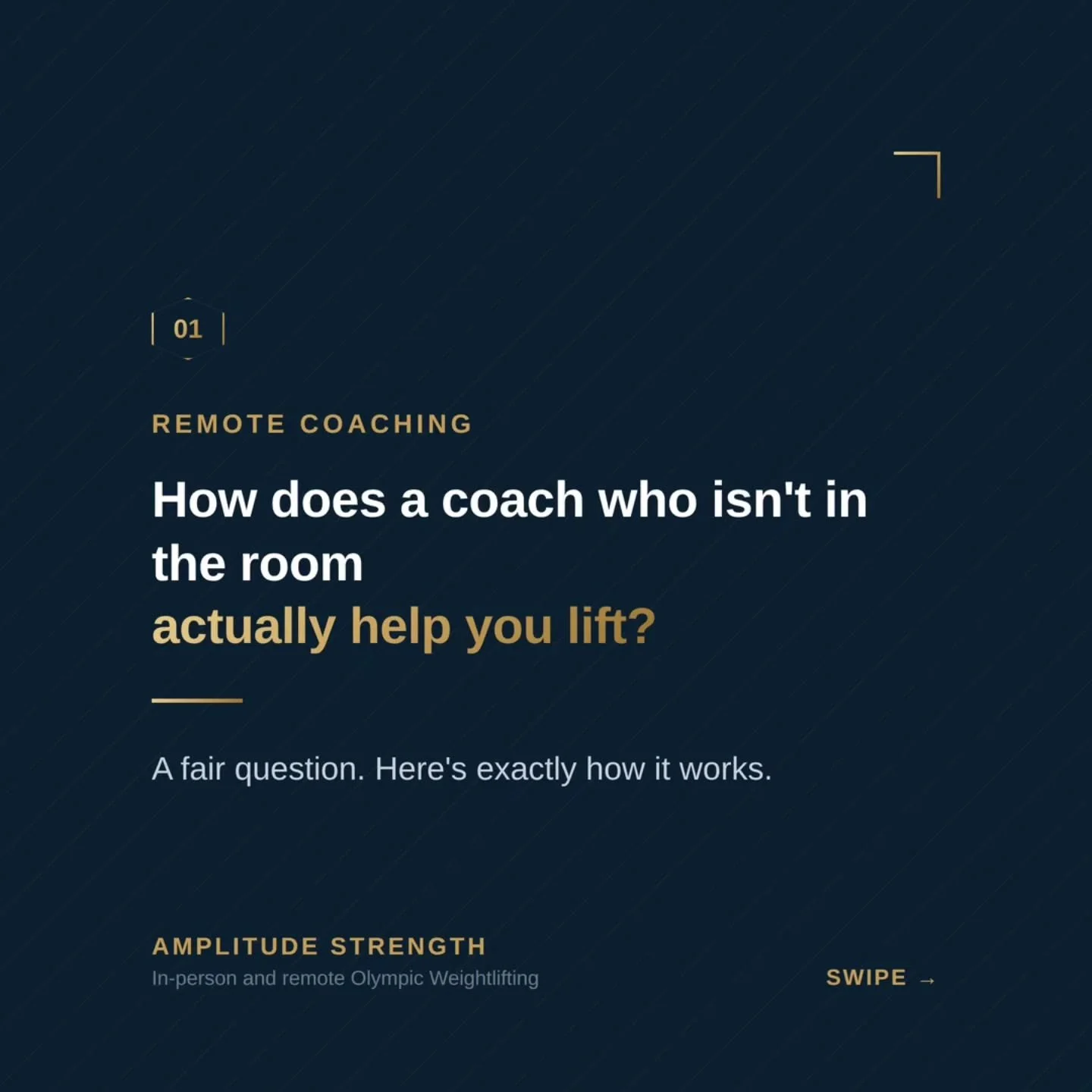 How does a coach who isn't in the room actually help you lift? Fair question. Here's exactly how it works.

It's not a generic plan. Weekly programming built around your training age, your leverages, and your competition timeline, delivered through C