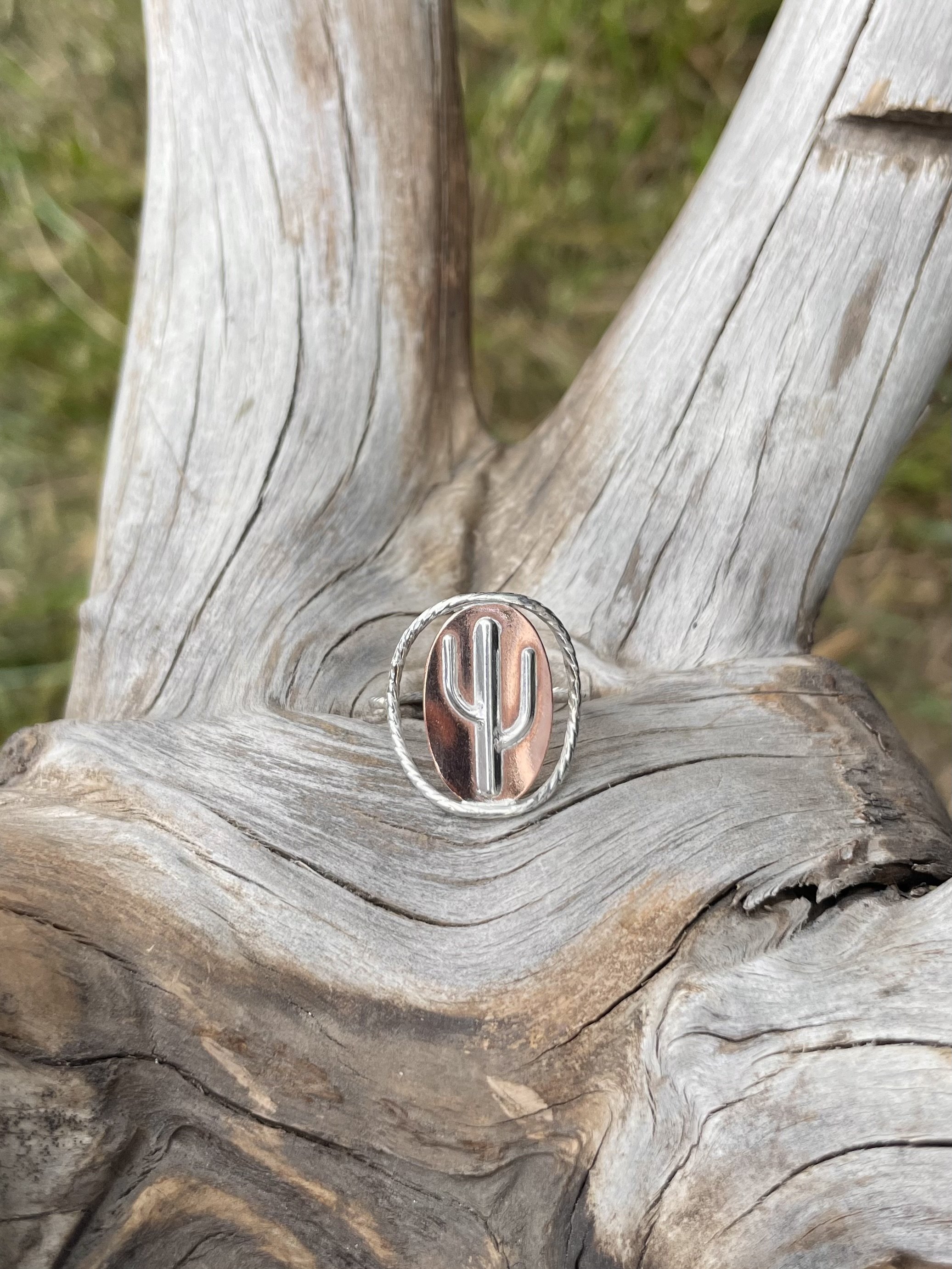 Cactus Copper Ring