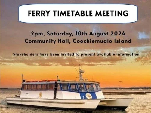 Example Ferry Timetables Ferry Timetable Meeting | Life on Coochiemudlo Island
