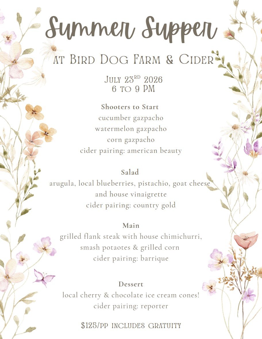 Summer Supper at Bird Dog