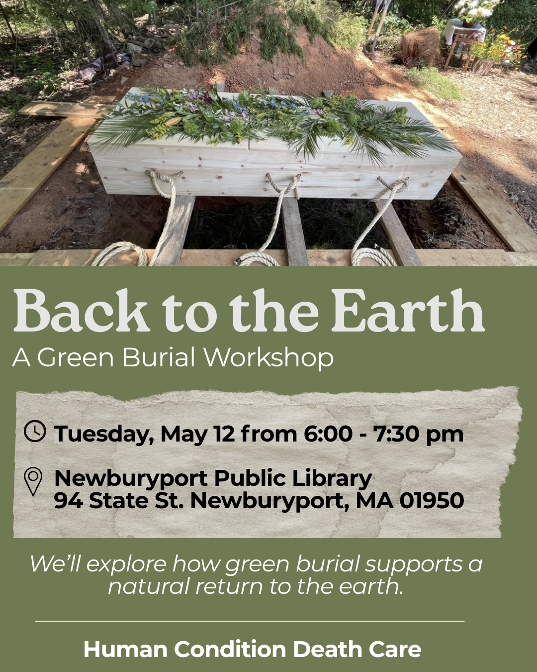 Back to the Earth: A Green Burial Workshop