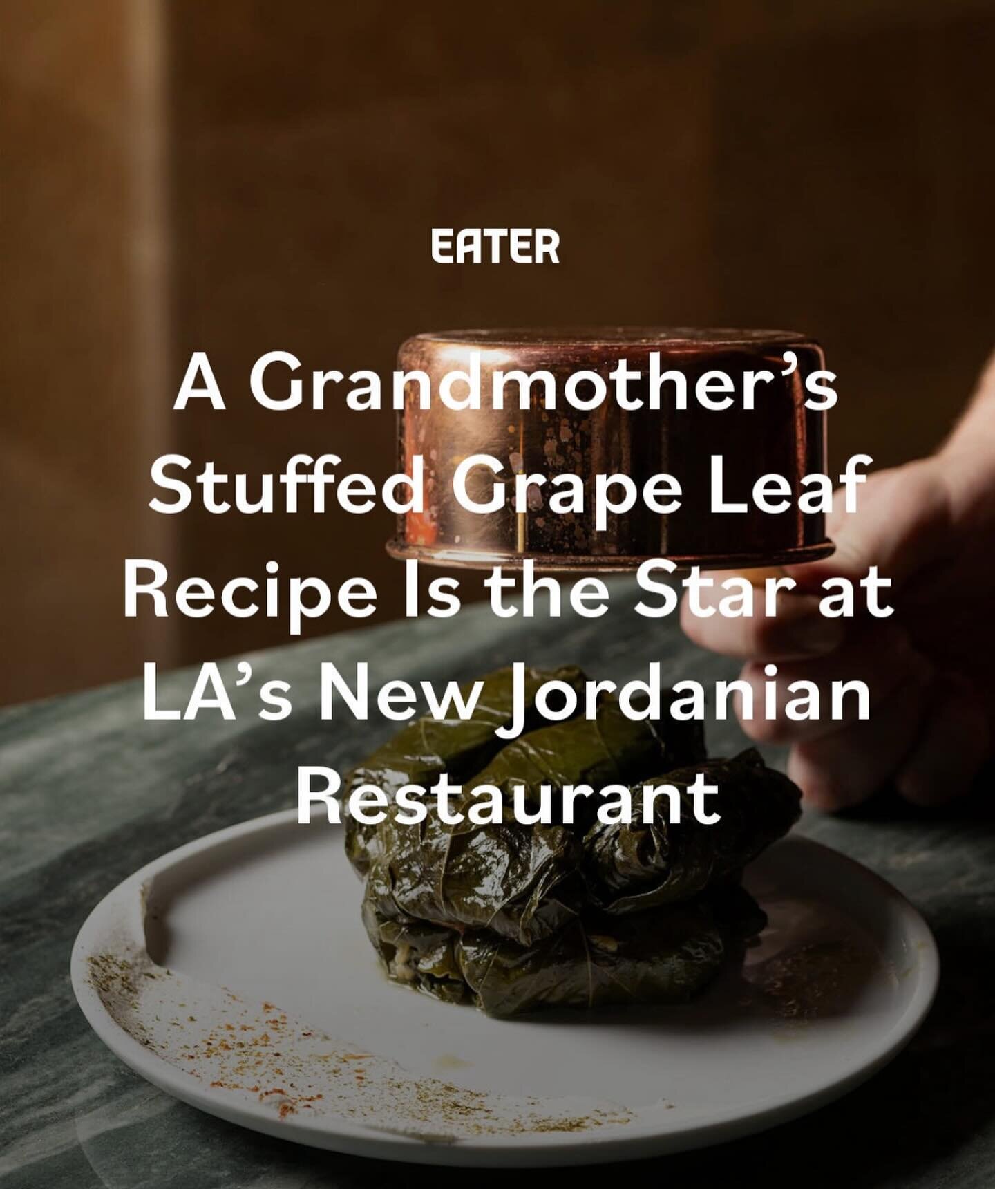 Thank you @eater_la #Repost

Layla (@laylarestaurantsm), the new restaurant from Chris Sayegh (@theherbalchef), draws from the chef&rsquo;s Jordanian upbringing and his grandmother&rsquo;s (and the restaurant&rsquo;s namesake) cooking.

Opened on Mar