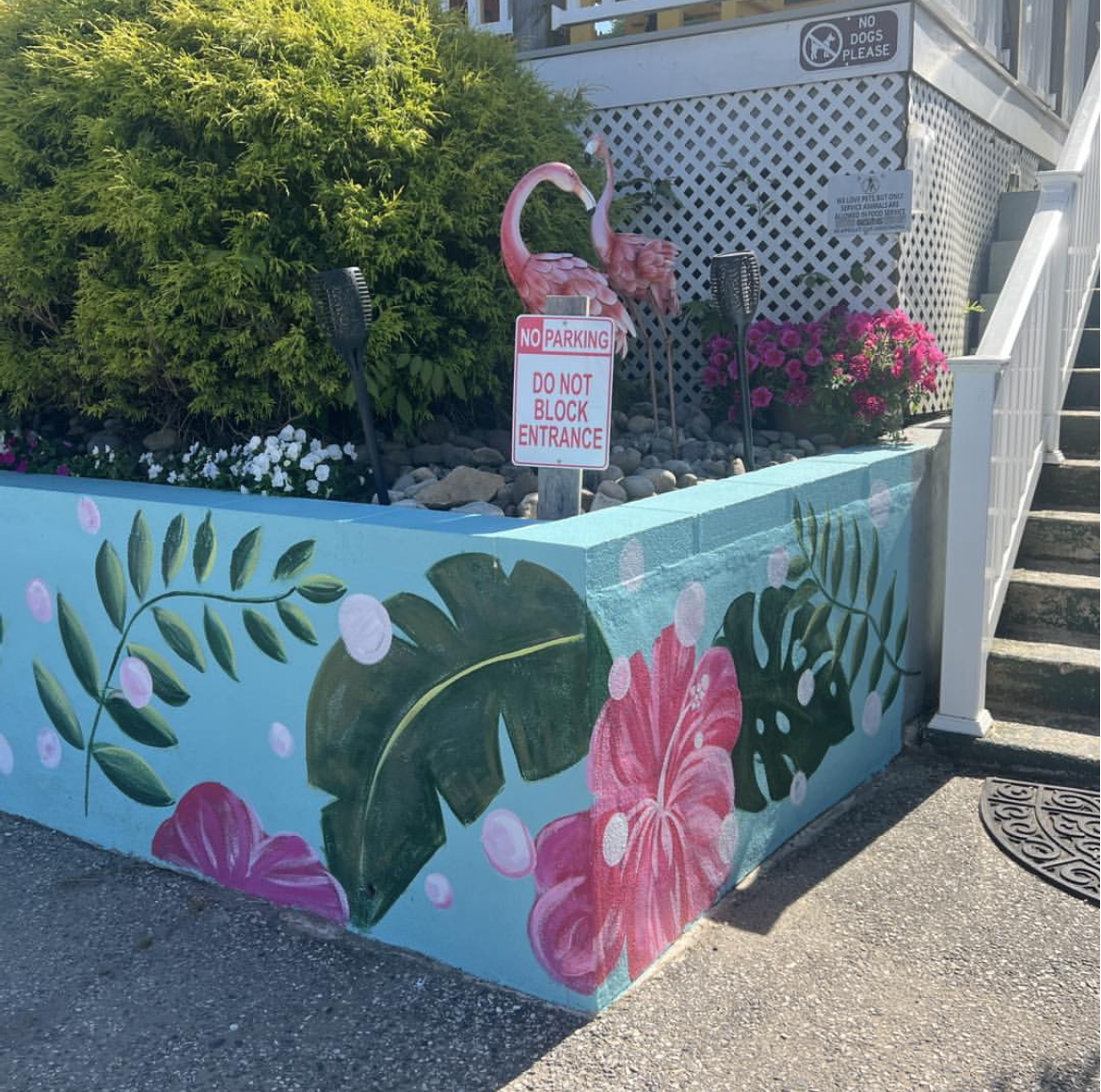 Hibiscus Wall Mural | Water Street Seafood