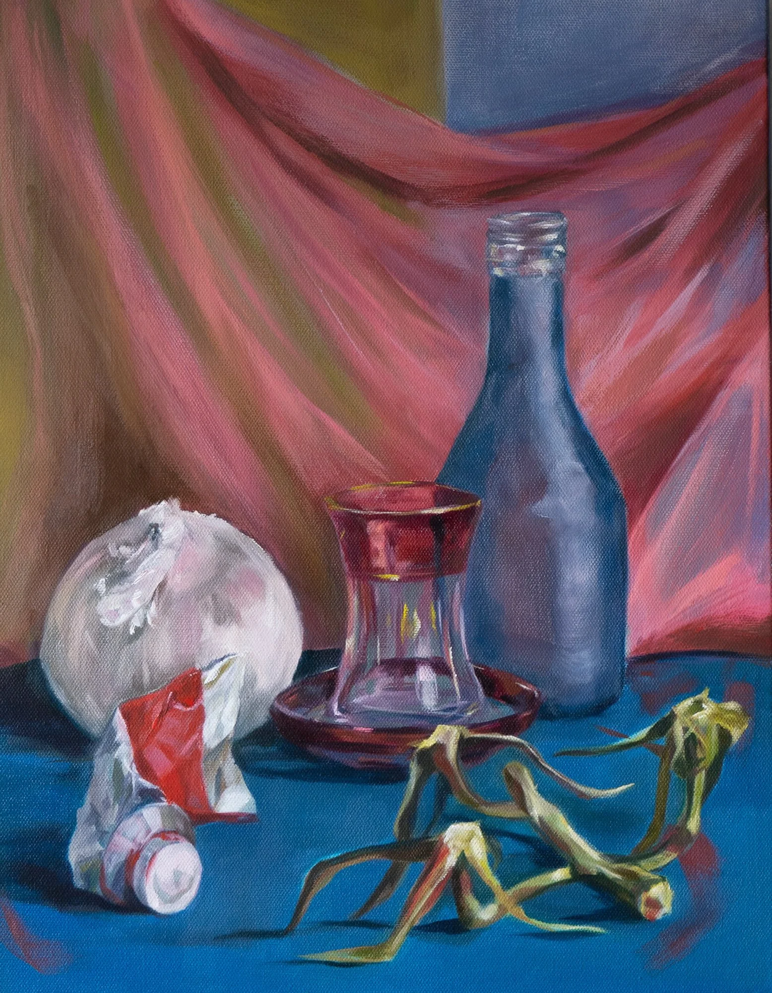 On a quest for the Iranian Western Plum 2, 14"x18", Oil on canvas, 2025
-----Price: C$630 -----