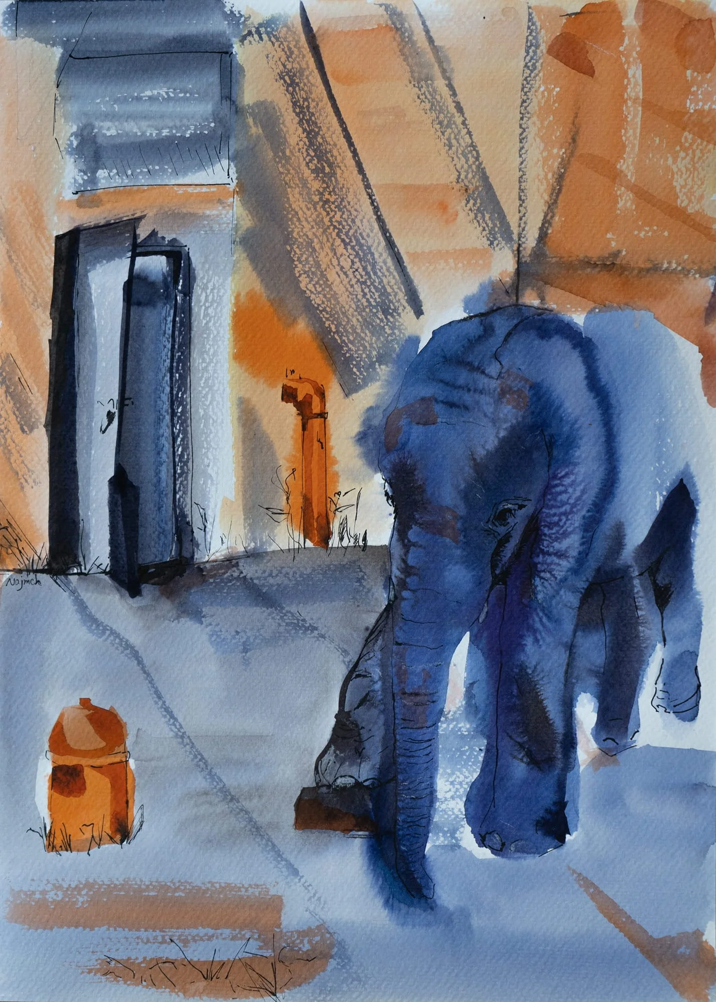 najmeh-baghishani-back-door-2-ink-on-paper.jpg.jpg