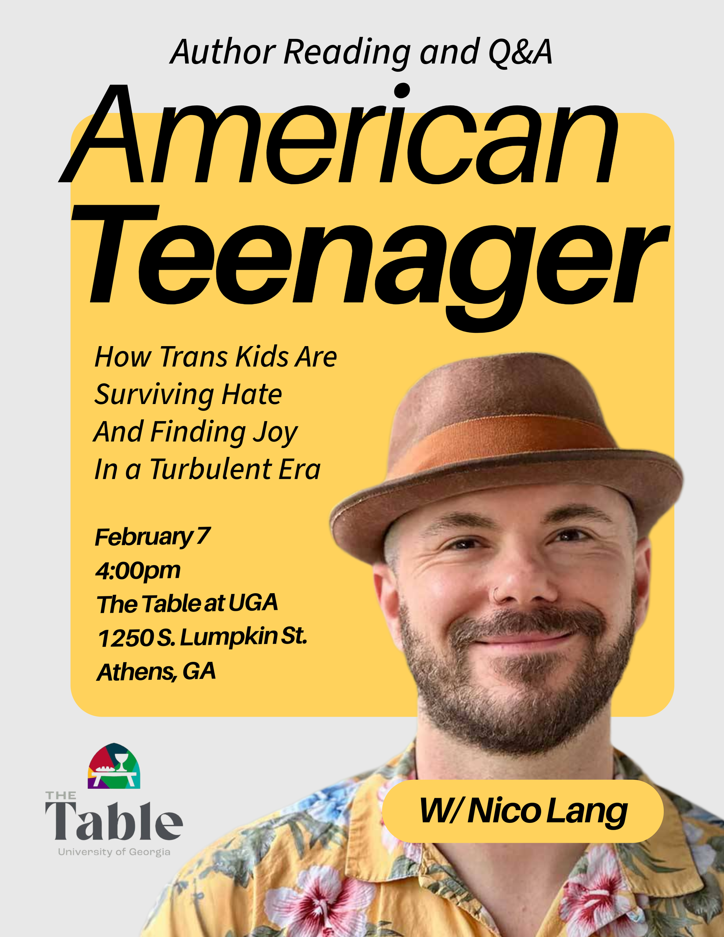 American Teenager- Author Reading and Q&A