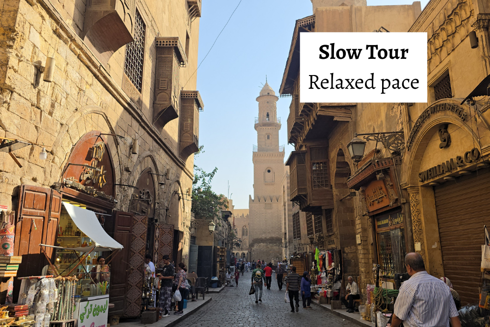 People walking through Khan El Khalili market 