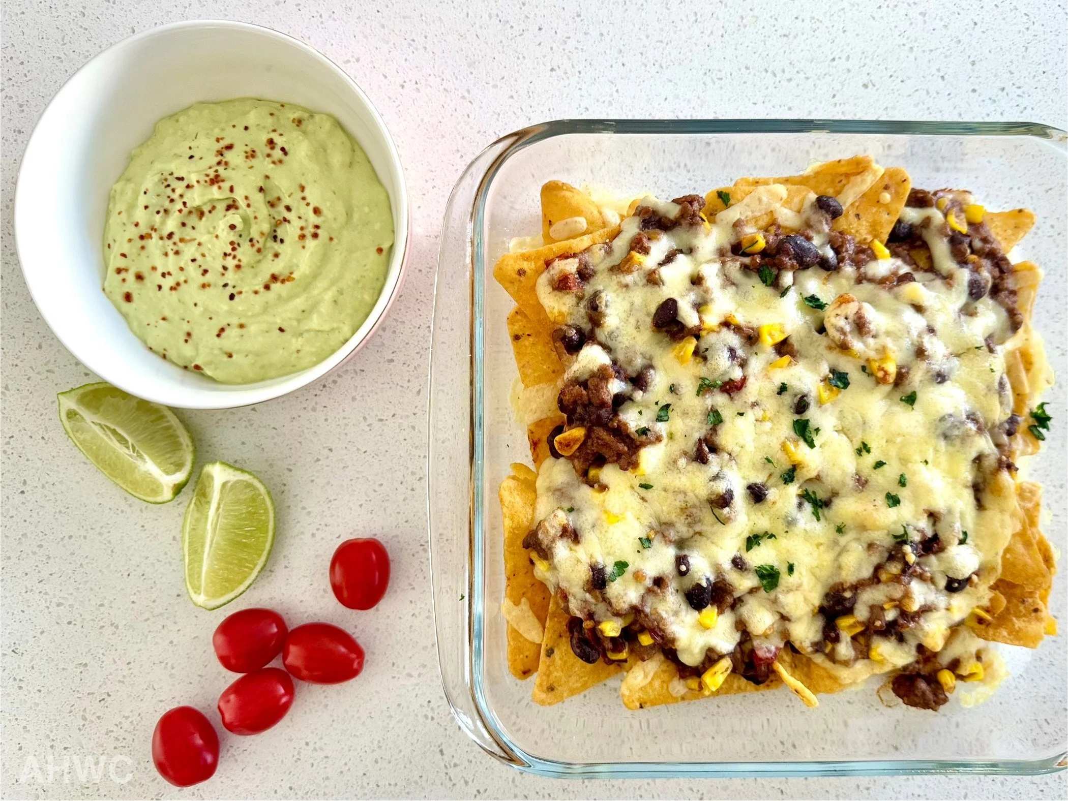 Nachos with Avocado Dip