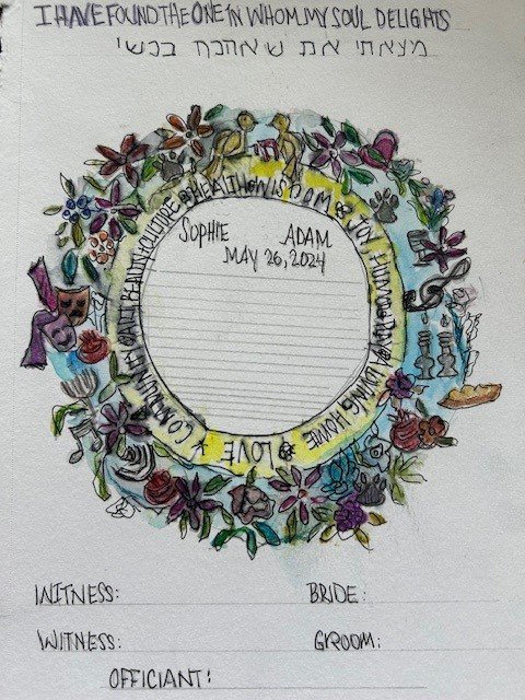 Round Sun Ketubah Concept