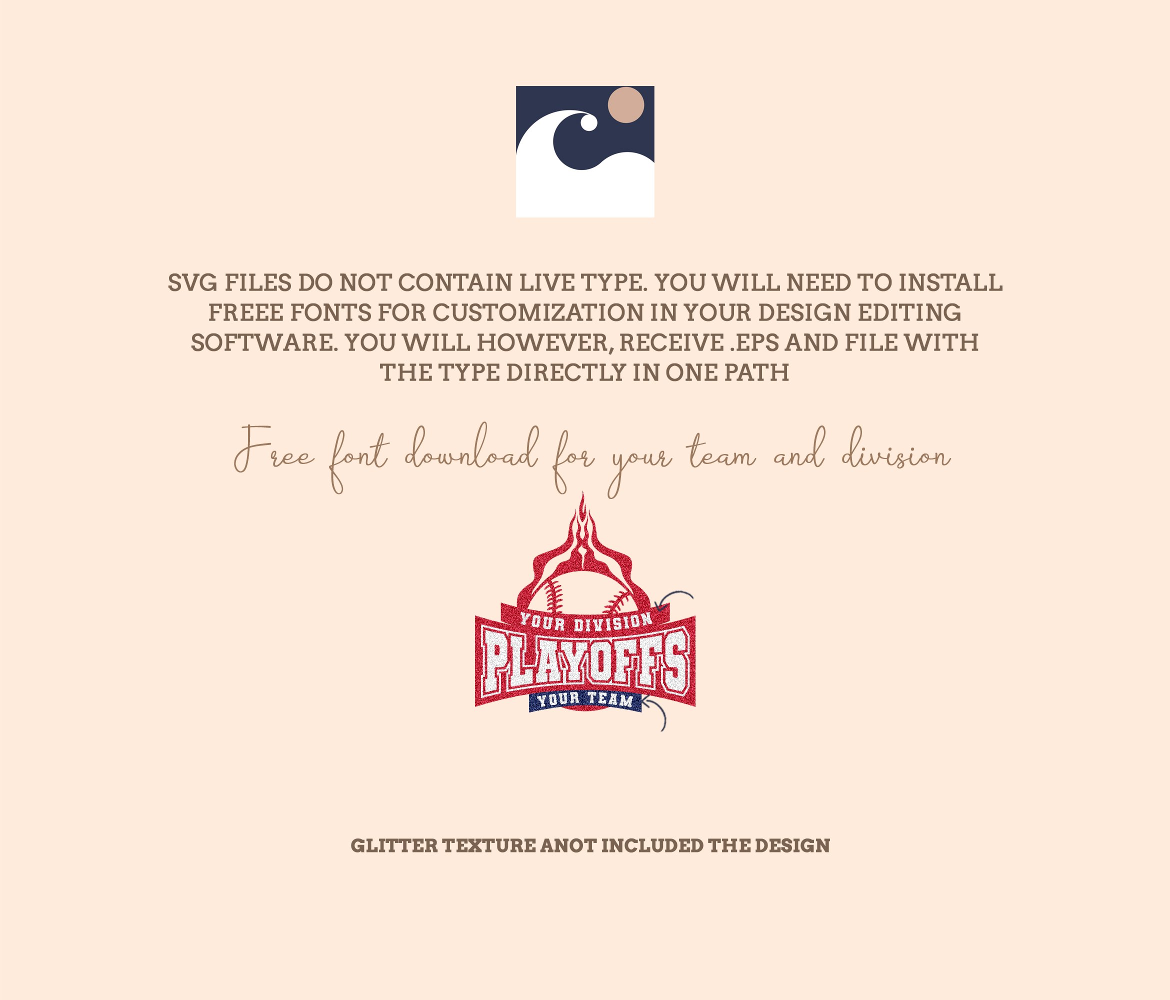 Customizable Baseball Playoffs SVG, Your Team & Division Cut File, Silhouette, Sports Template, Instant Download