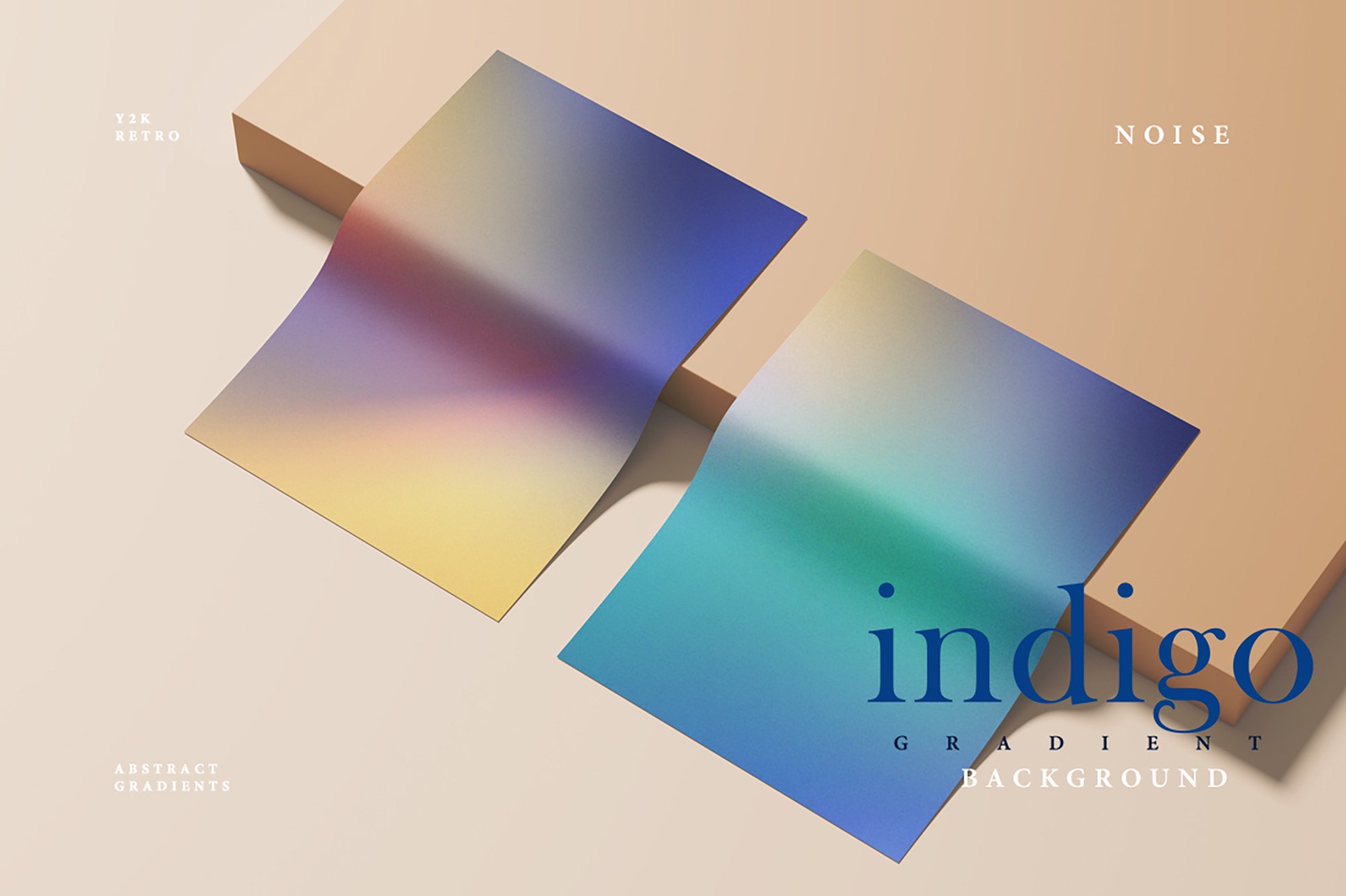 Indigo Gradient Backgrounds, Trendy, Digital Paper, Gradient Textures, Noise Background, Blue Gradient Digital Paper, Website design