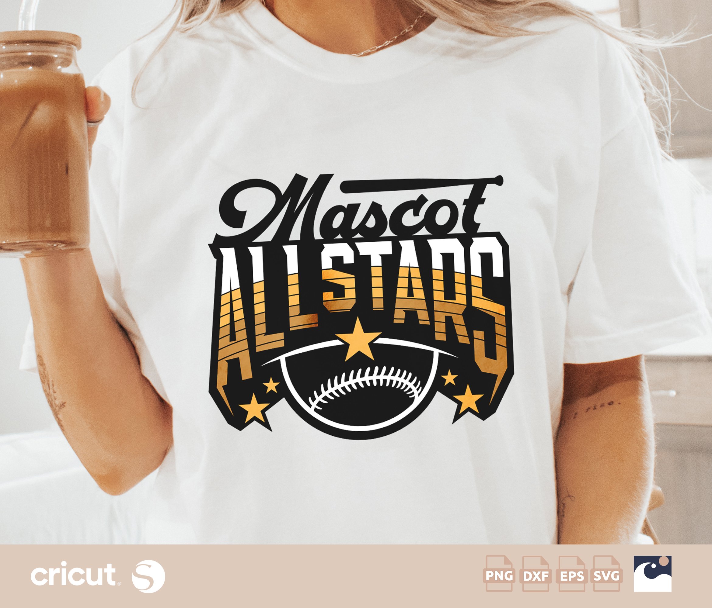 All Stars Baseball svg png, Team Shirt Design, Baseball Logo