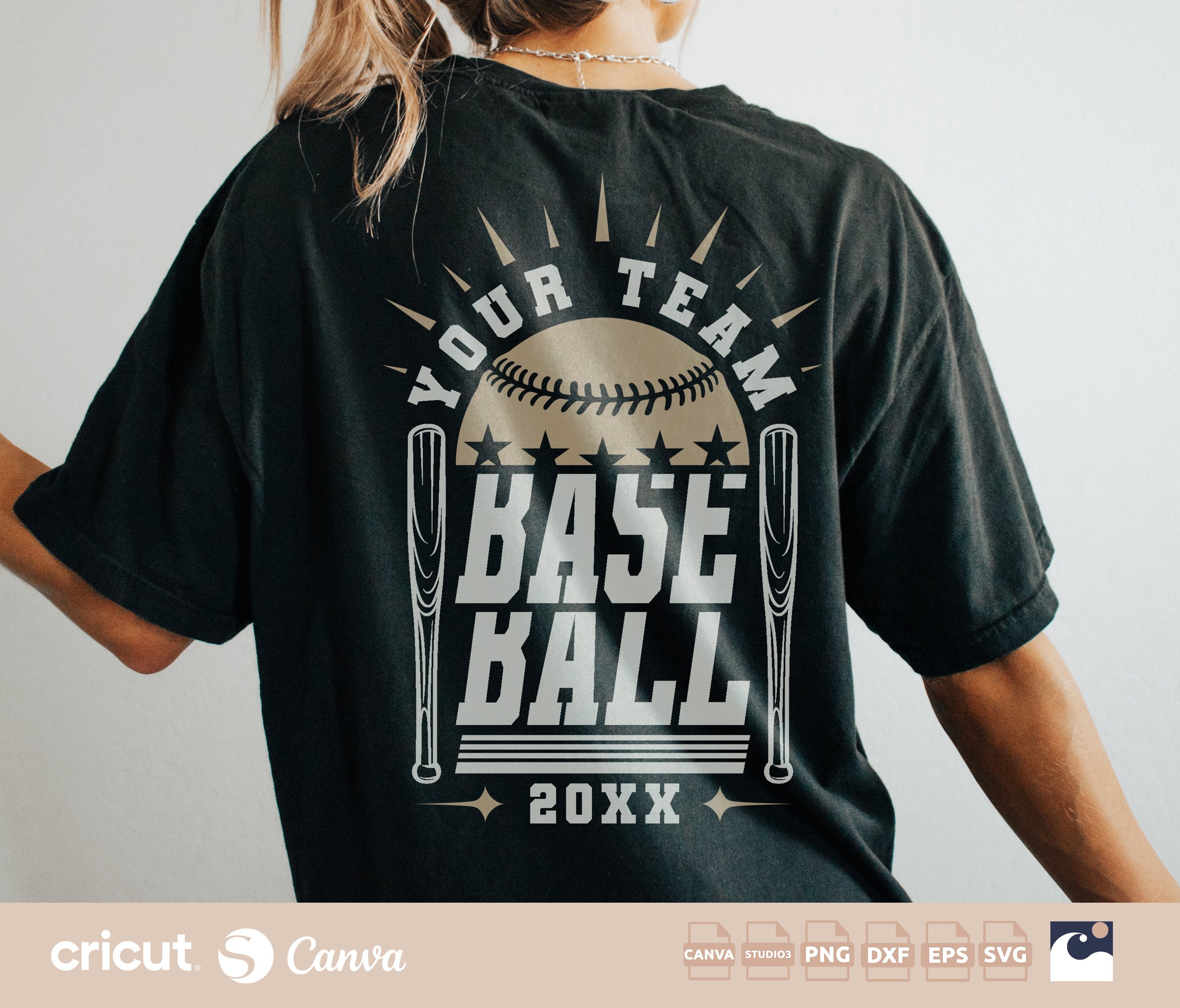Baseball SVG PNG - Custom Baseball Team Shirt Design - Personalized Sport Graphic - Cut File