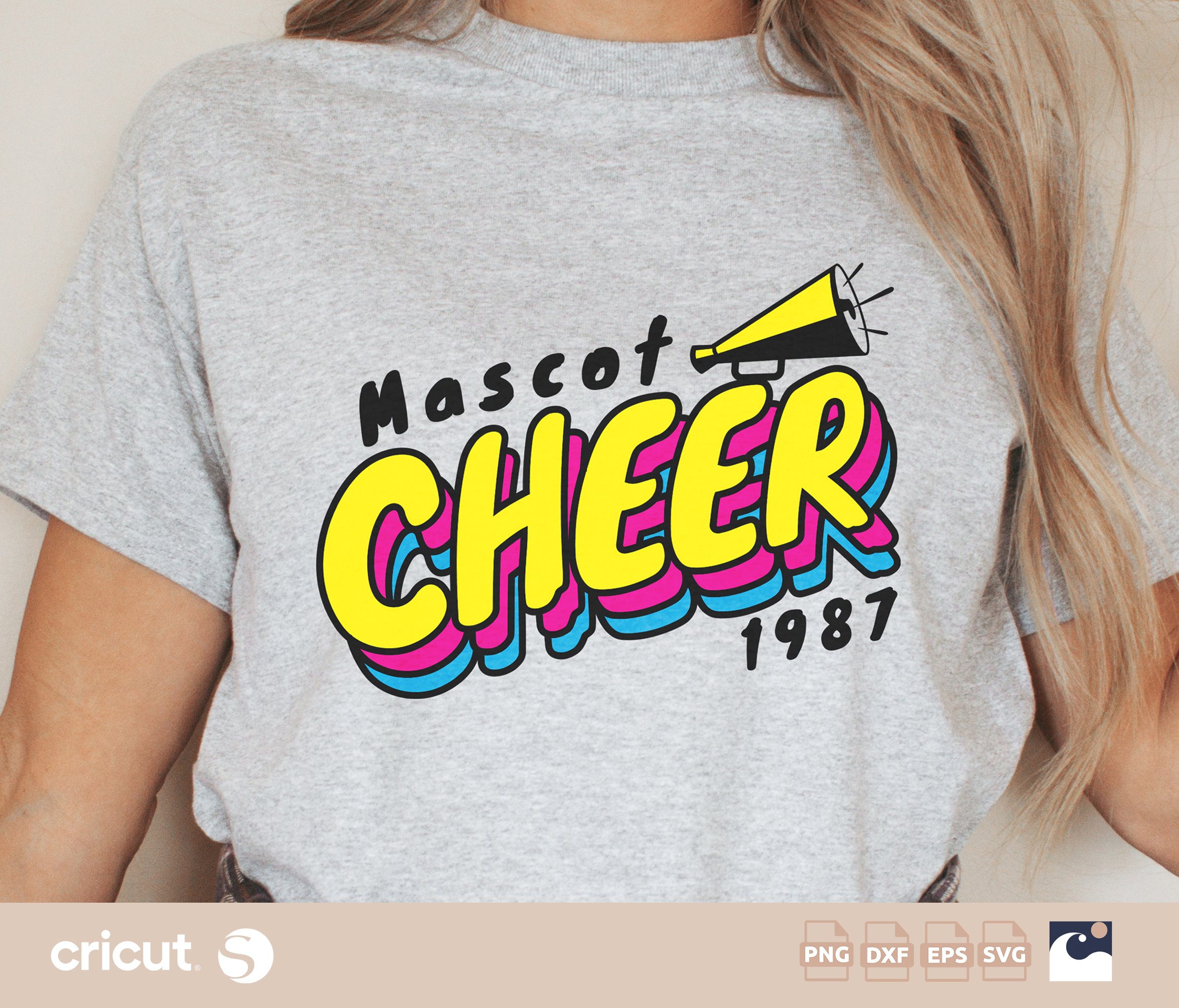 Cheer Svg Png, Cheerleading Svg, Team Shirt Design, Cheer Team Template, Cheer Mom Svg Png, Megaphone Svg