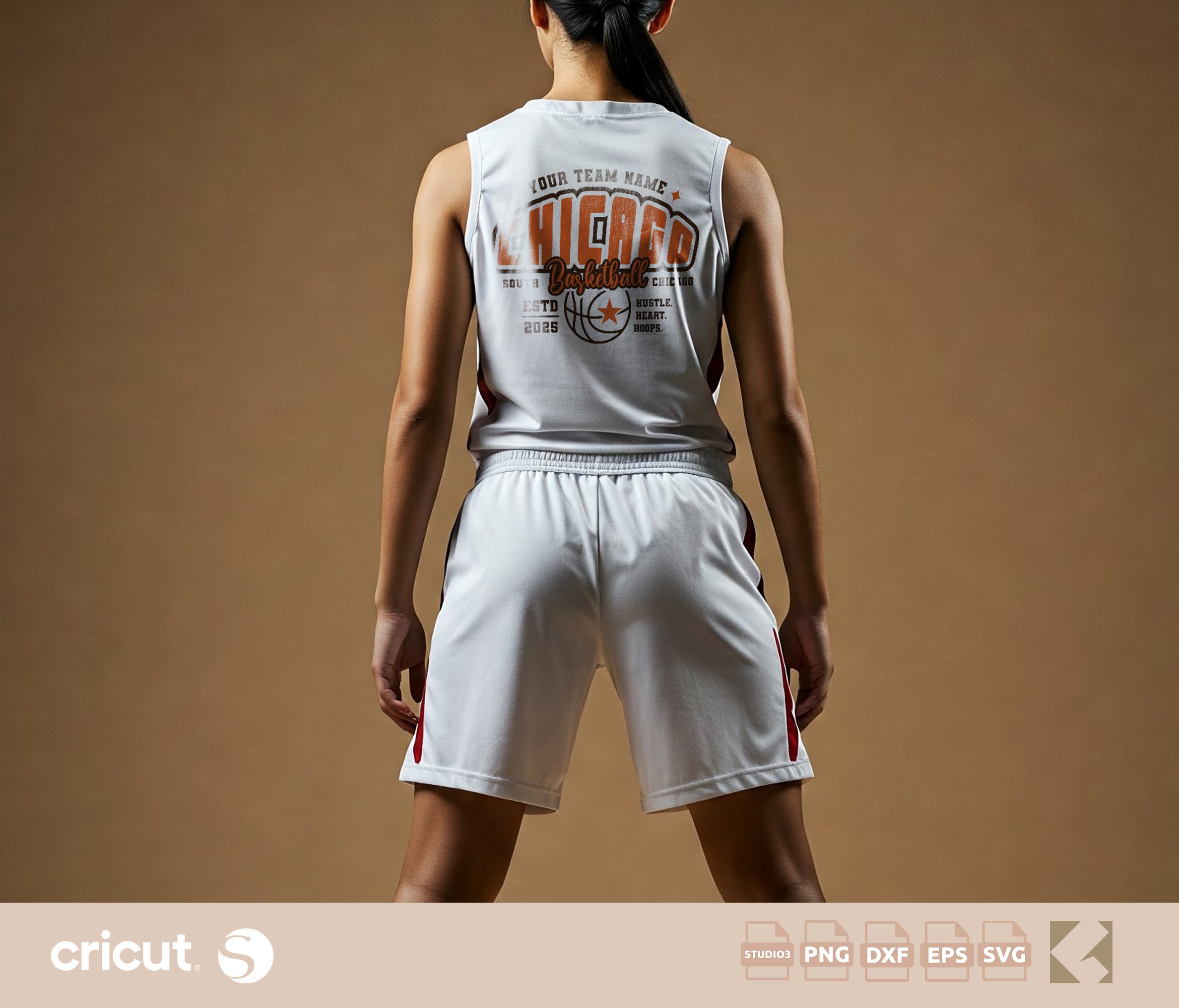 Custom Chicago Basketball SVG PNG, Team Shirts, Logo Design, Custom Designs, Team Apparel, Cricut, Silhouette Cut File