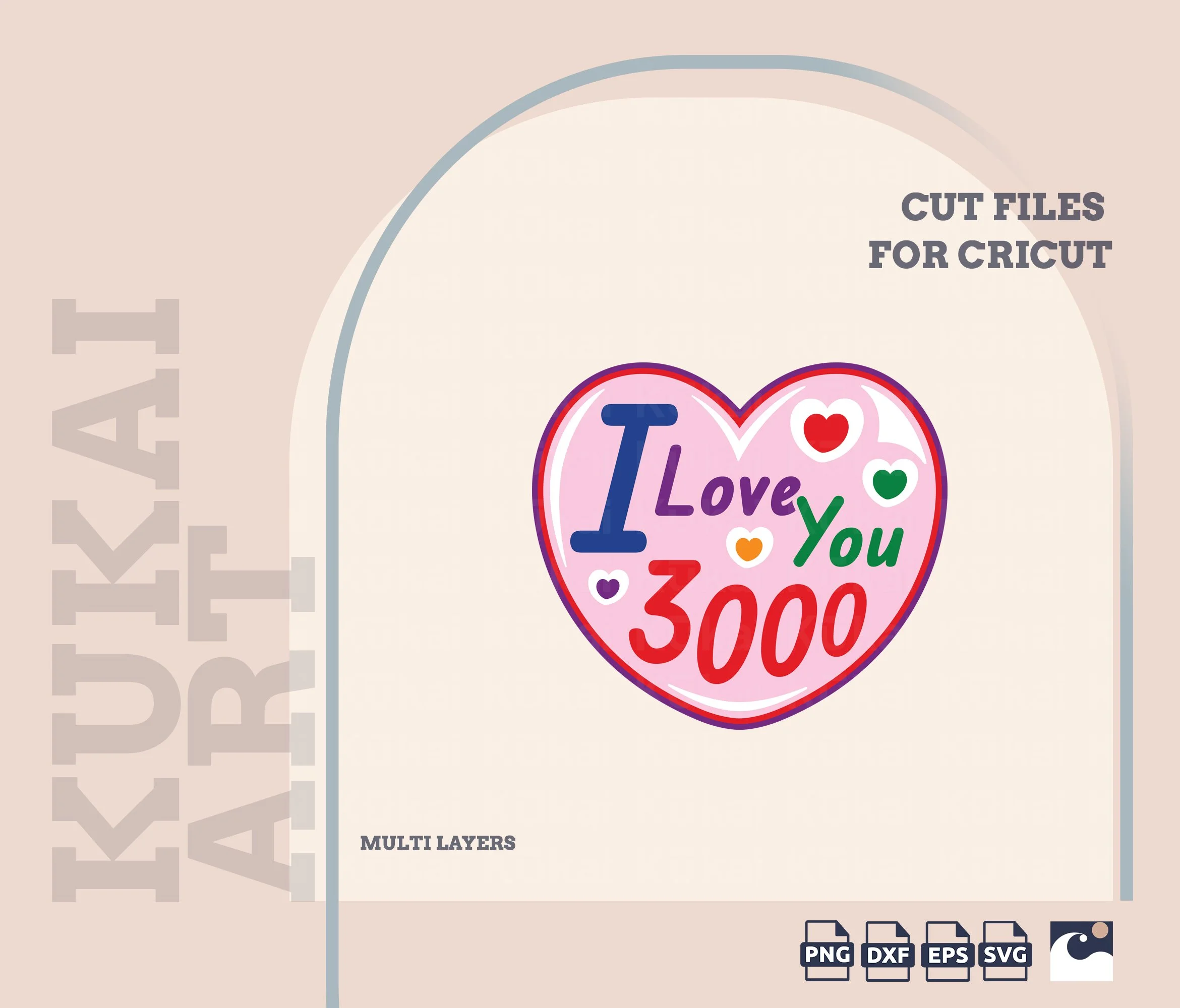 I Love You 3000 Svg — Cut File For Cricut — Kukai Art