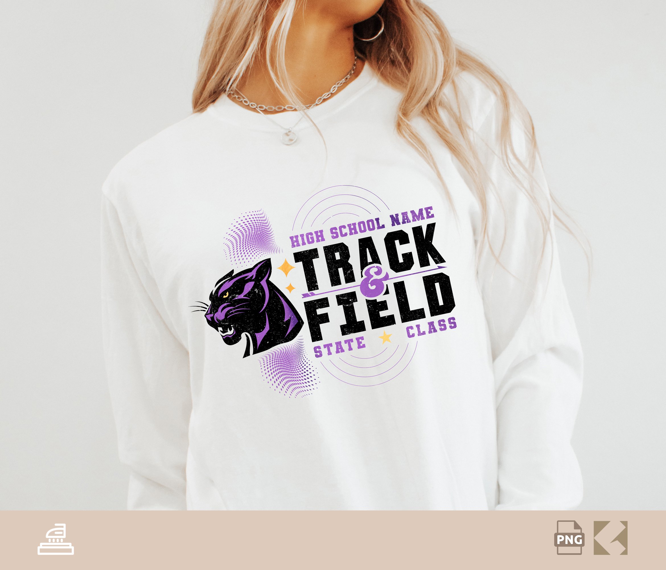 Custom Panthers Track And File Logo PNG, Panther Mascot, Custom School, State, Track Shirts, Sublimation, Panther Track png