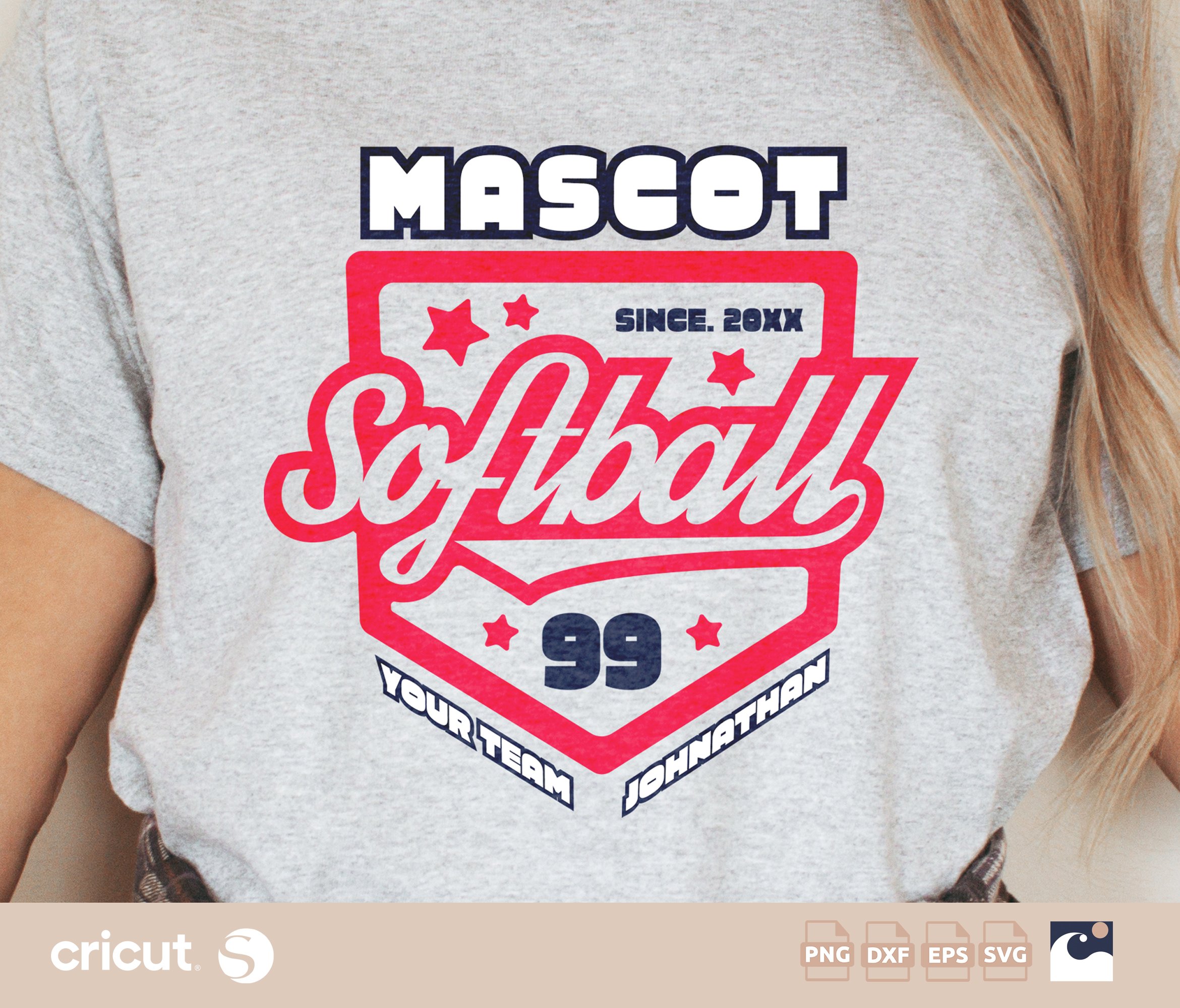 Softball Team SVG PNG - Shirt, Gifts, Logo, Mom Dad Personalized Design, Cricut, Silhouette, Loklik
