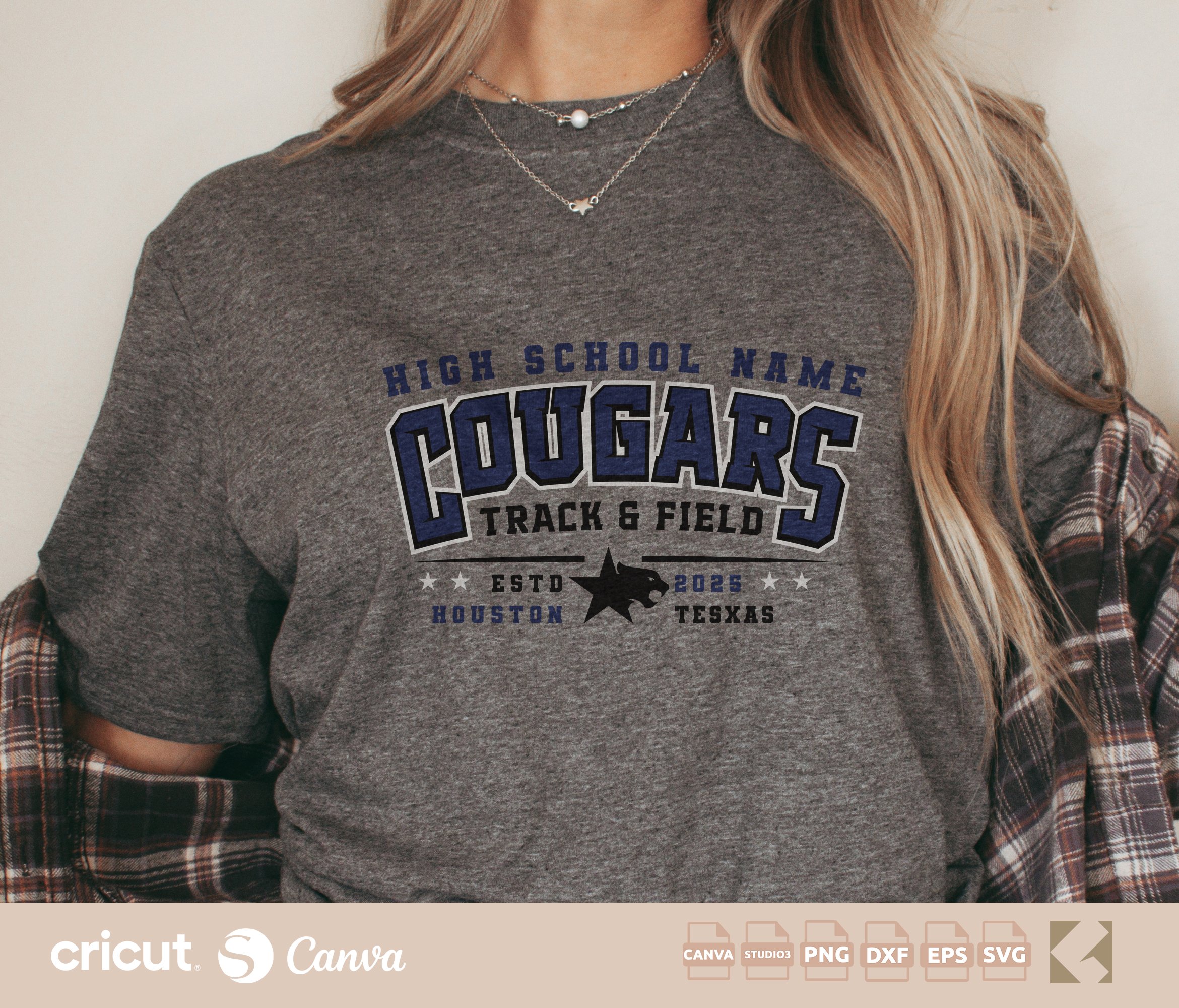 Cougars Track And File svg png, Varsity Team Design, Shirt, Track Mom svg, Coach, Track Team Gear