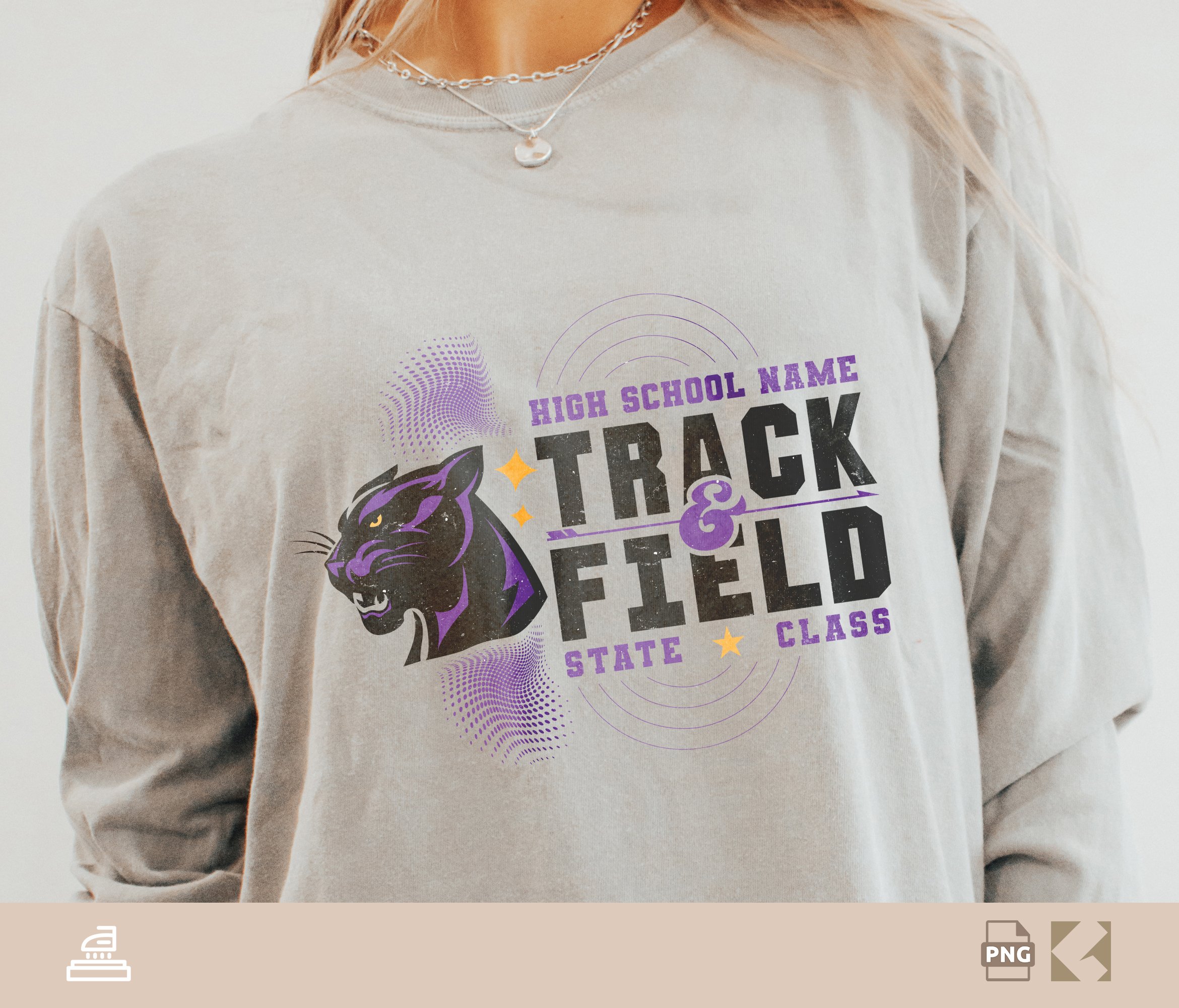Custom Panthers Track And File Logo PNG, Panther Mascot, Custom School, State, Track Shirts, Sublimation, Panther Track png